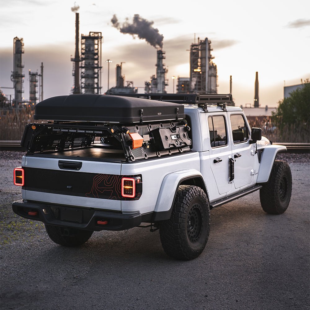 20-24 Jeep Gladiator NOVA-Series Prismatic LED Tail Lights Alpha-Black - Apollo Off-Road