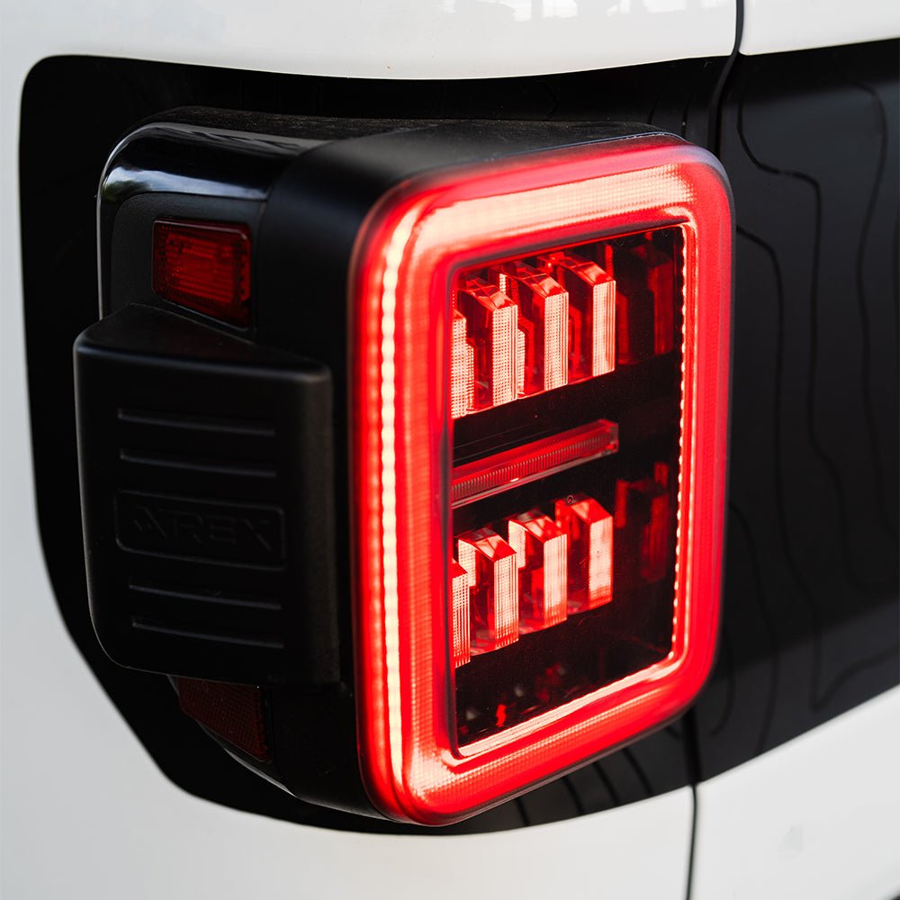20-24 Jeep Gladiator NOVA-Series Prismatic LED Tail Lights Black-Red - Apollo Off-Road