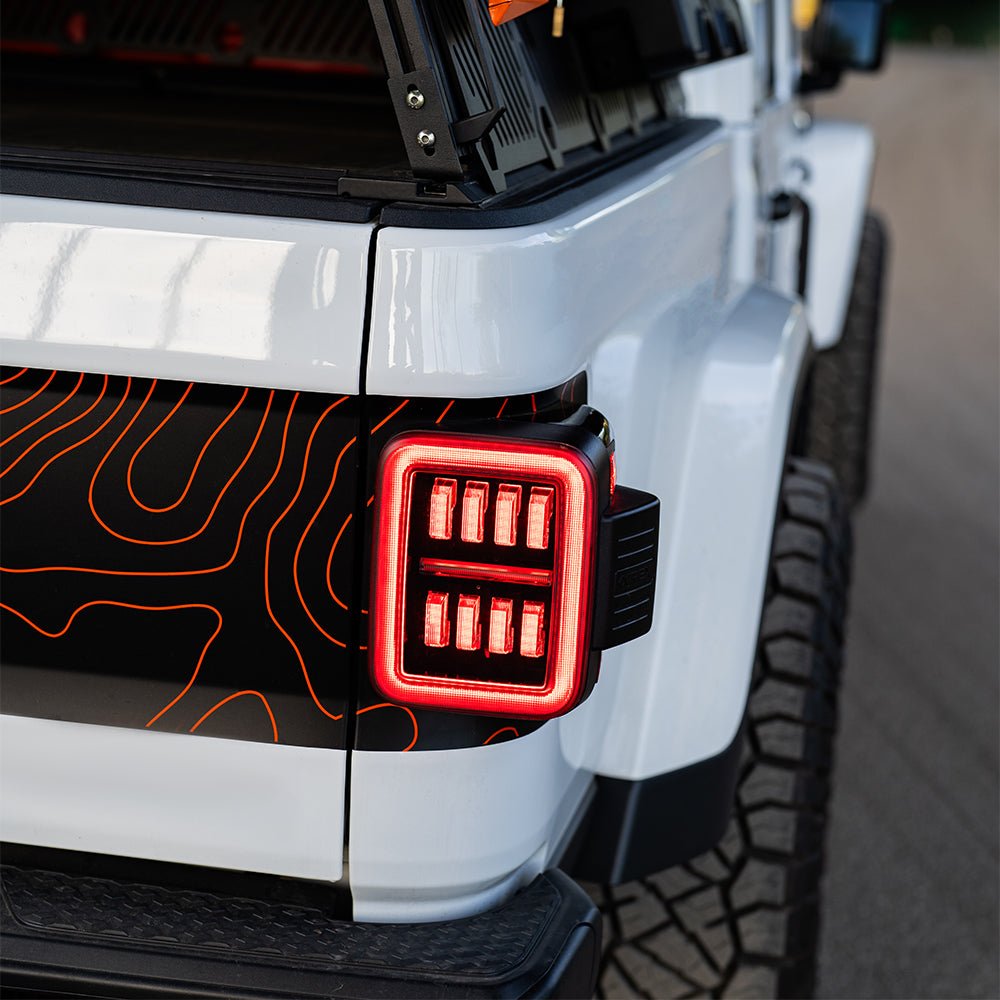 20-24 Jeep Gladiator NOVA-Series Prismatic LED Tail Lights Chrome - Apollo Off-Road