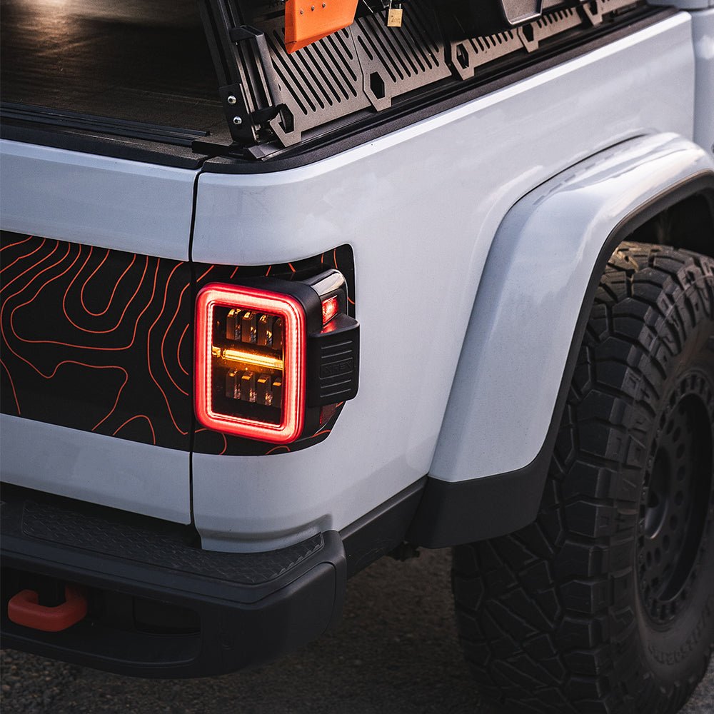 20-24 Jeep Gladiator NOVA-Series Prismatic LED Tail Lights Chrome - Apollo Off-Road