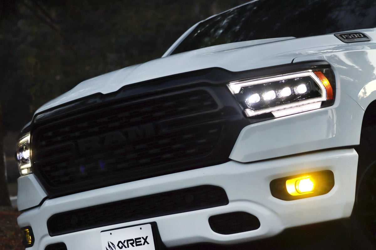 19-24 Ram 1500 NOVA-Series LED Projector Headlights Alpha-Black - Apollo Off-Road