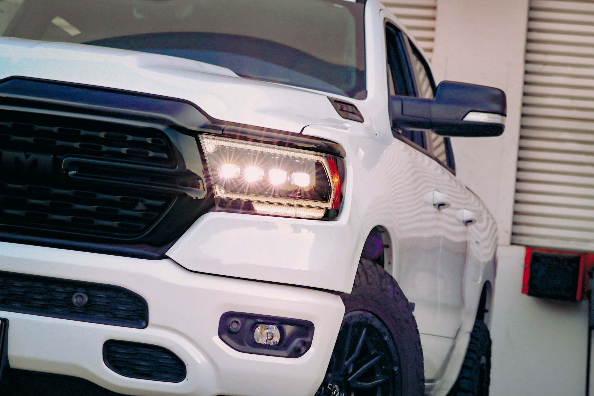 19-24 Ram 1500 NOVA-Series LED Projector Headlights Black - Apollo Off-Road