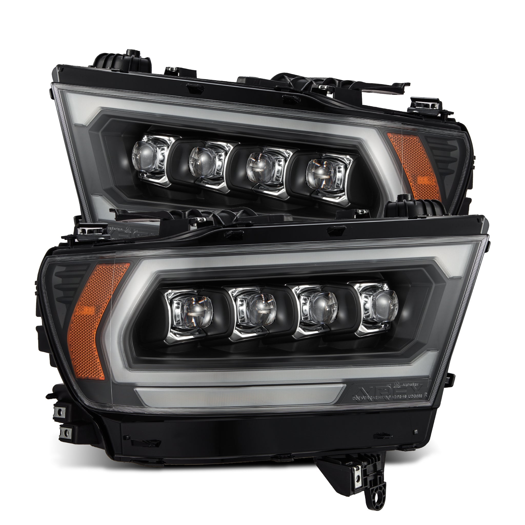 19-24 Ram 1500 NOVA-Series LED Projector Headlights Black - Apollo Off-Road