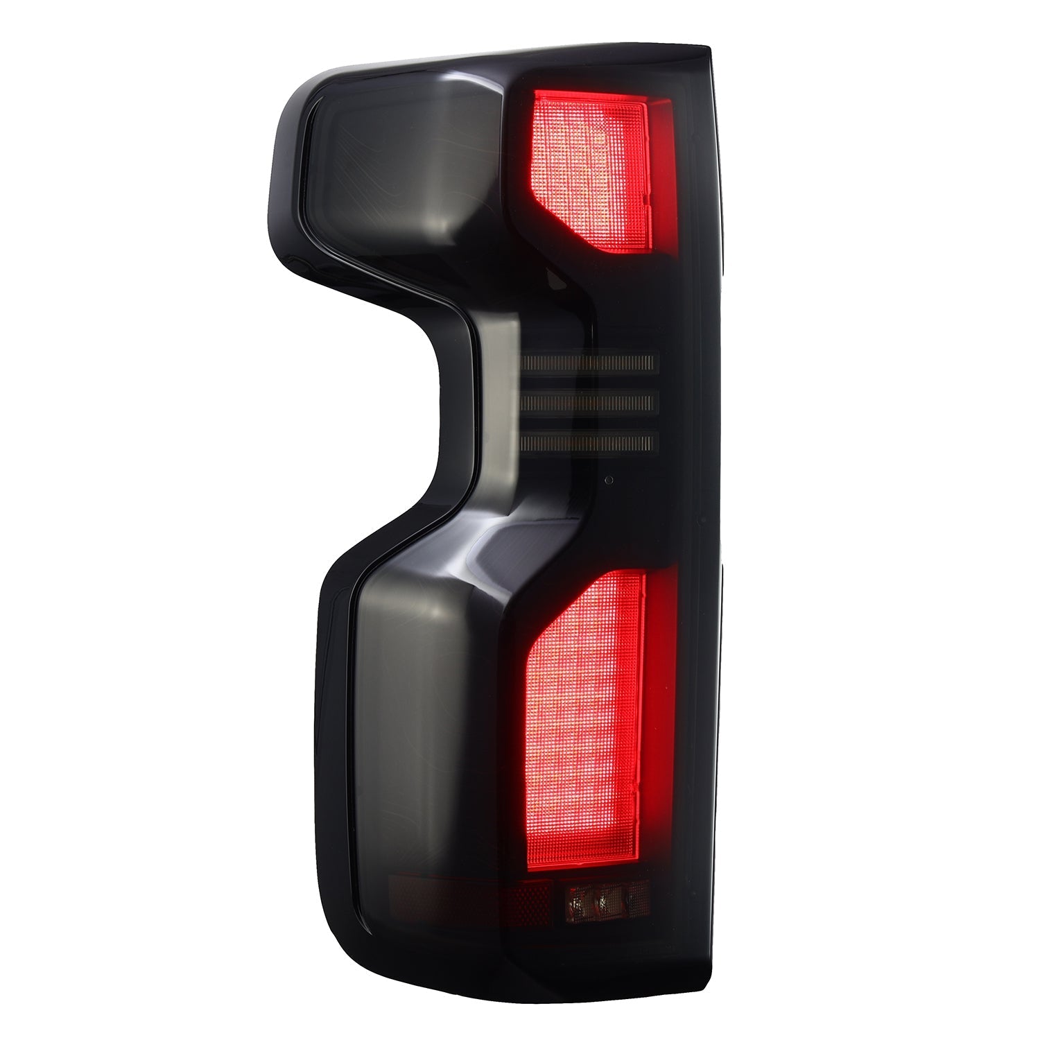 19-26 Chevrolet Silverado 1500 / 20-26 Silverado 2500 HD/3500 HD TOPO-ETCH LUXX-Series LED Tail Lights Alpha-Black - Apollo Off-Road