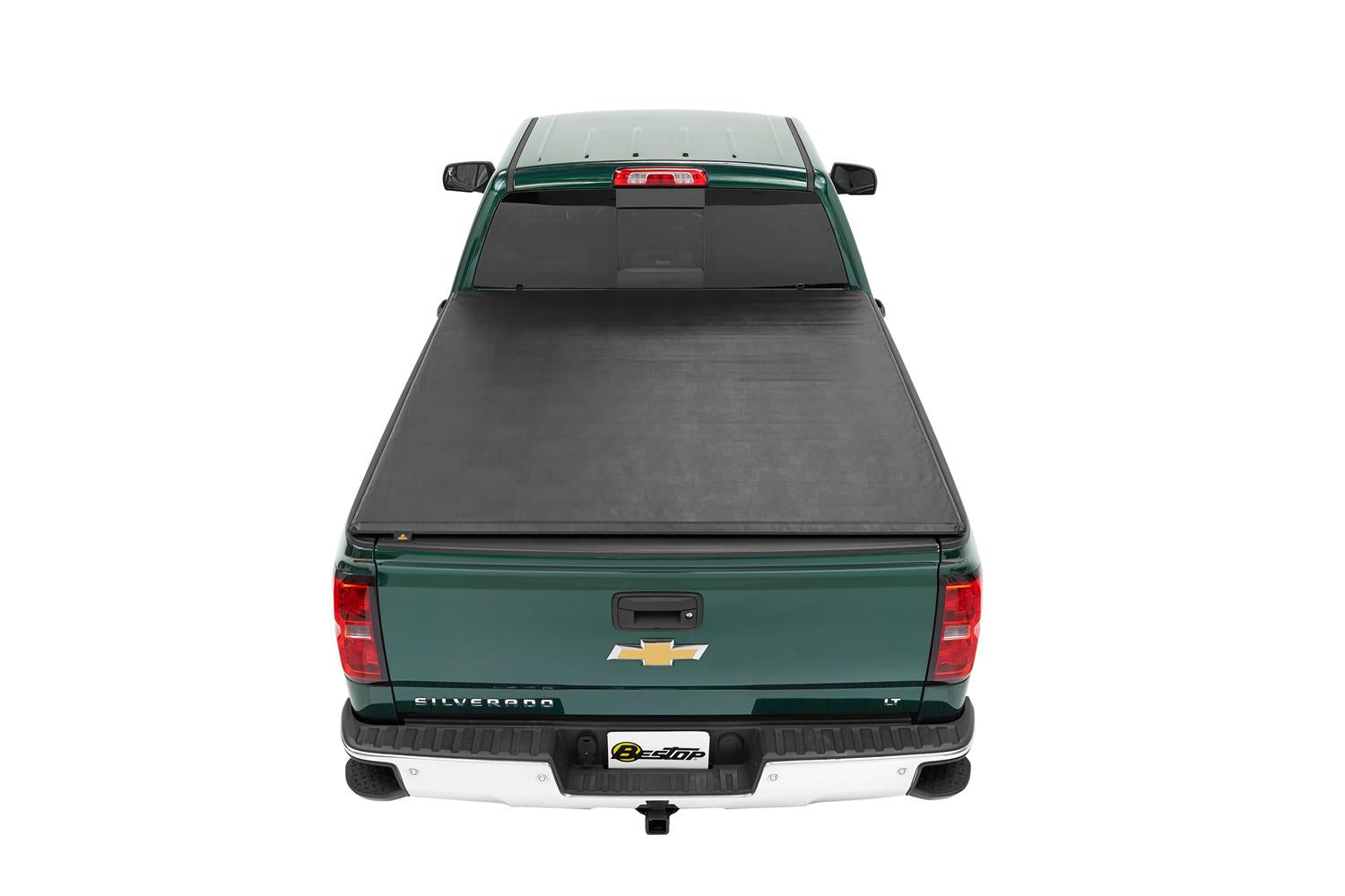 Soft Tonneau Cover EZ-Roll For 2019-2024 Silverado/Sierra 1500 6.5 Foot Black Tailgate Spoiler Not Included Bestop