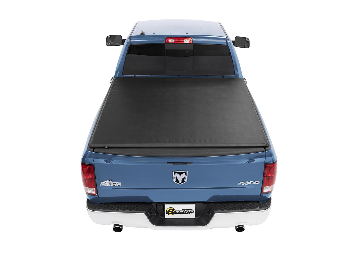 EZ-Roll Soft Tonneau Cover For Ram 2019-2024 1500 6.5 Foot Black Tailgate Spoiler Not Included Bestop
