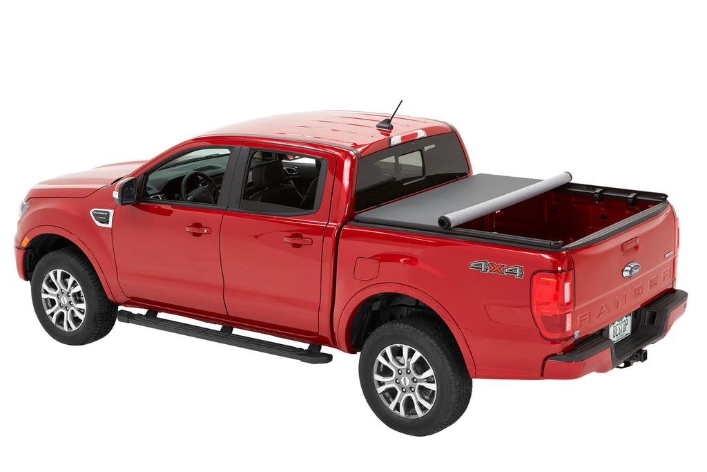 EZ-Roll Soft Tonneau Cover For Ford 2019-2024 Ranger 5.0 Foot Black Tailgate Spoiler Not Included Bestop