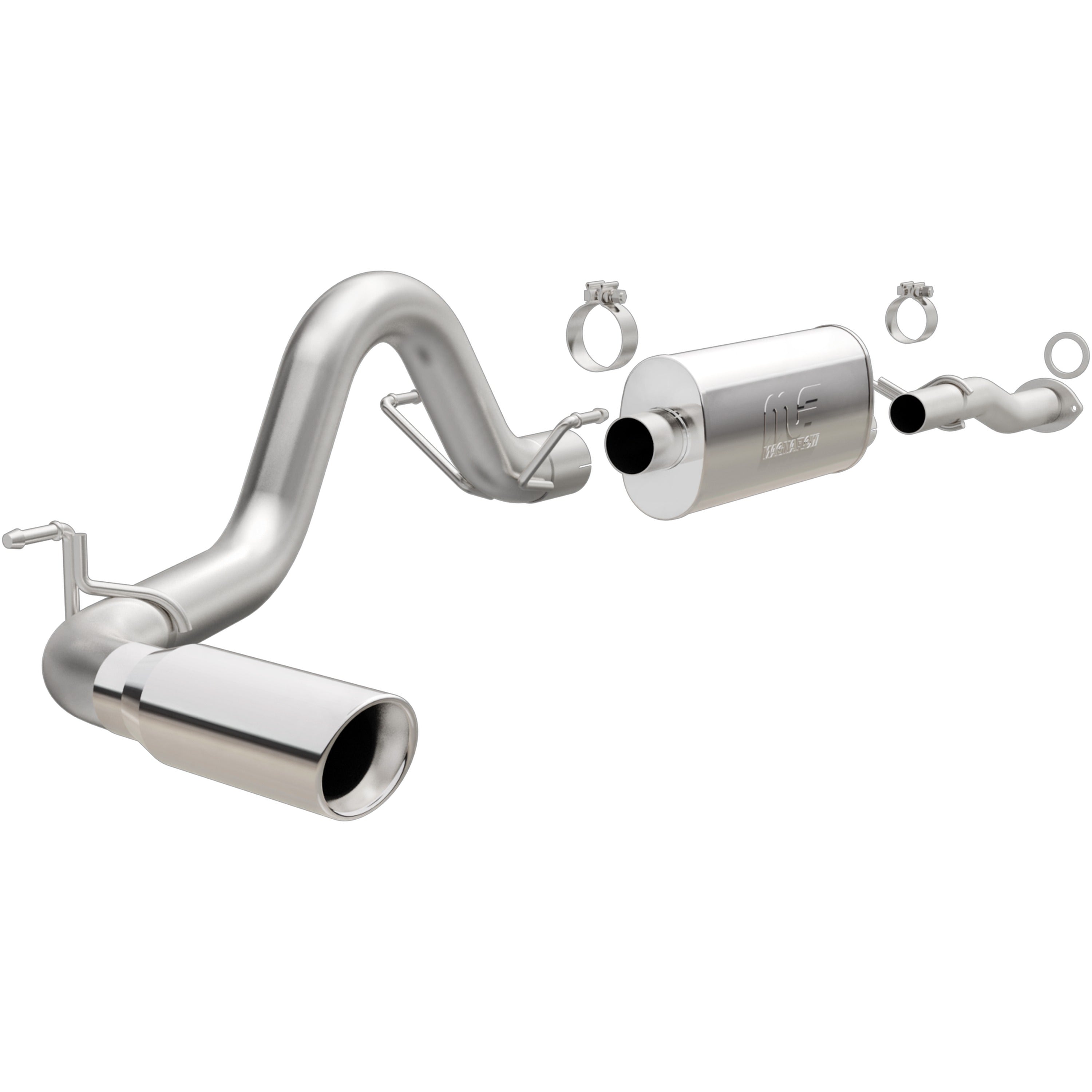 16-23 Toyota Tacoma Street Series 3in. Cat-Back Exhaust System Single Passenger Side Rear 4in. Tips Polished 19291