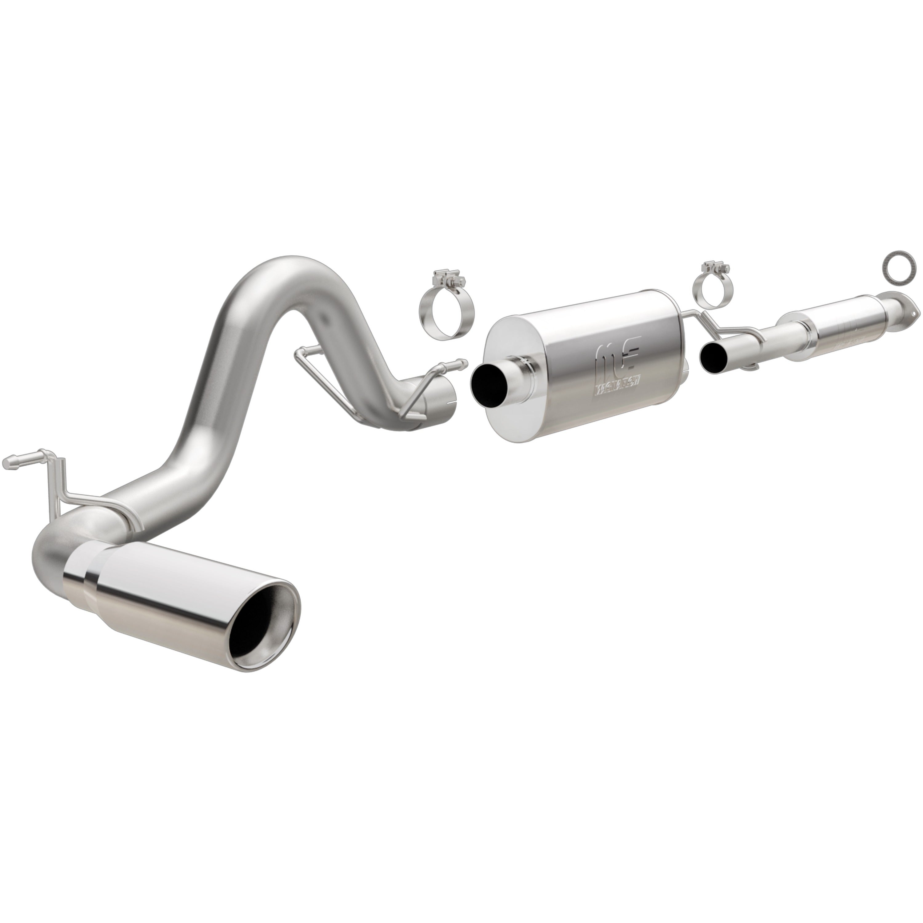 16-23 Toyota Tacoma Street Series 3in. Cat-Back Exhaust System Single Passenger Side Rear 4in. Tips Polished 19293