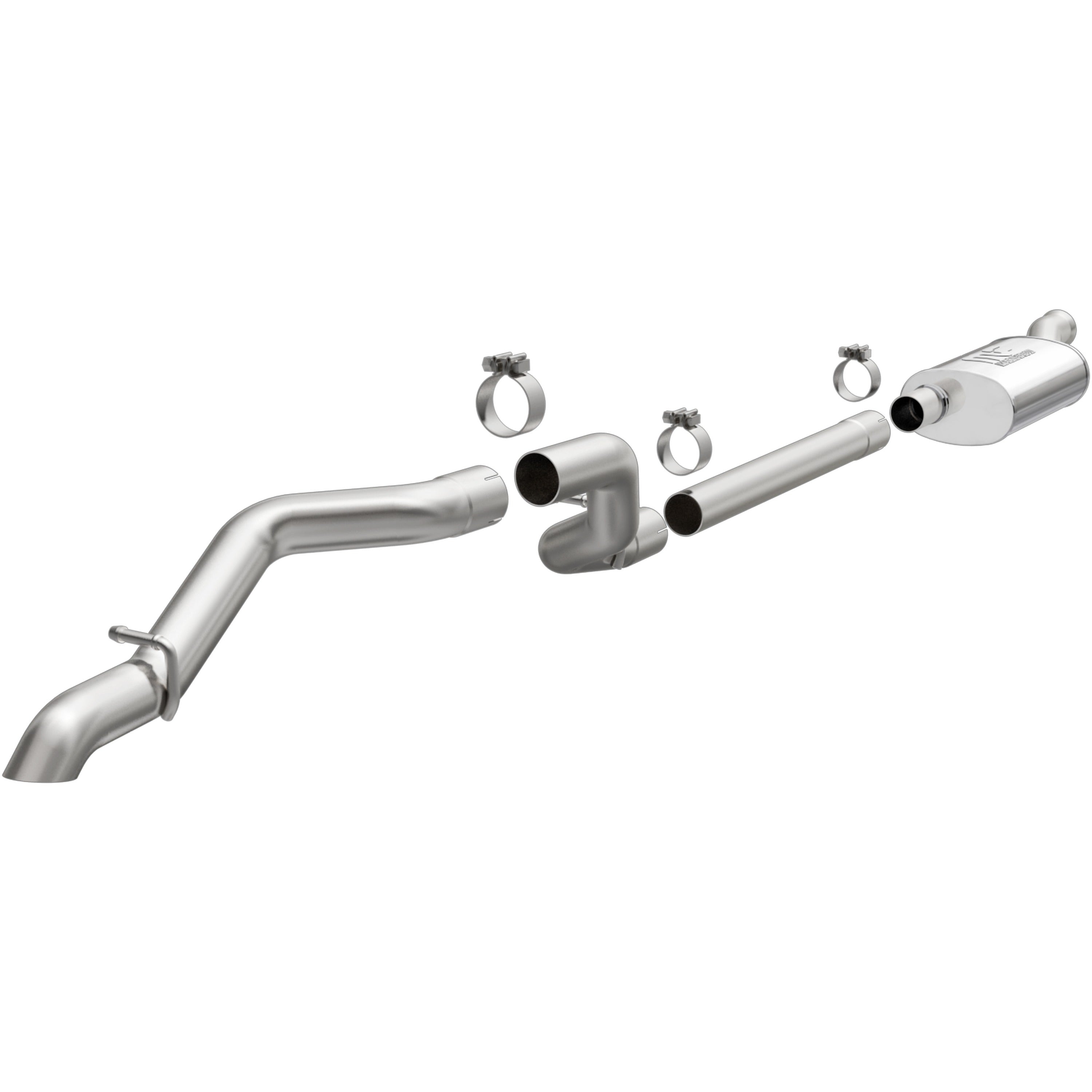 18-26 Jeep Wrangler Rock Crawler Series Cat-Back Exhaust System Single Straight Driver Side Rear 19386