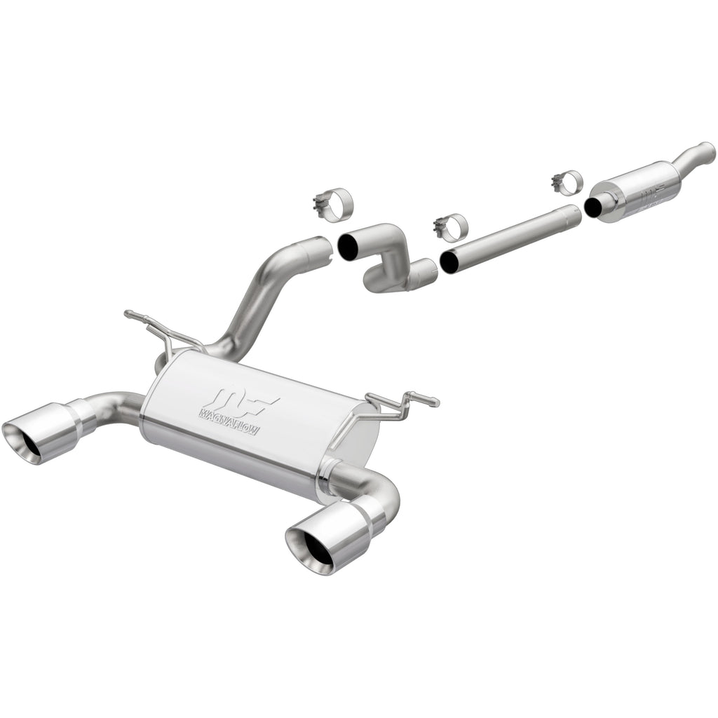 18-26 Jeep Wrangler Street Series 2.5in. Cat-Back Exhaust System Dual Split Rear 4in. Tips Polished 19416
