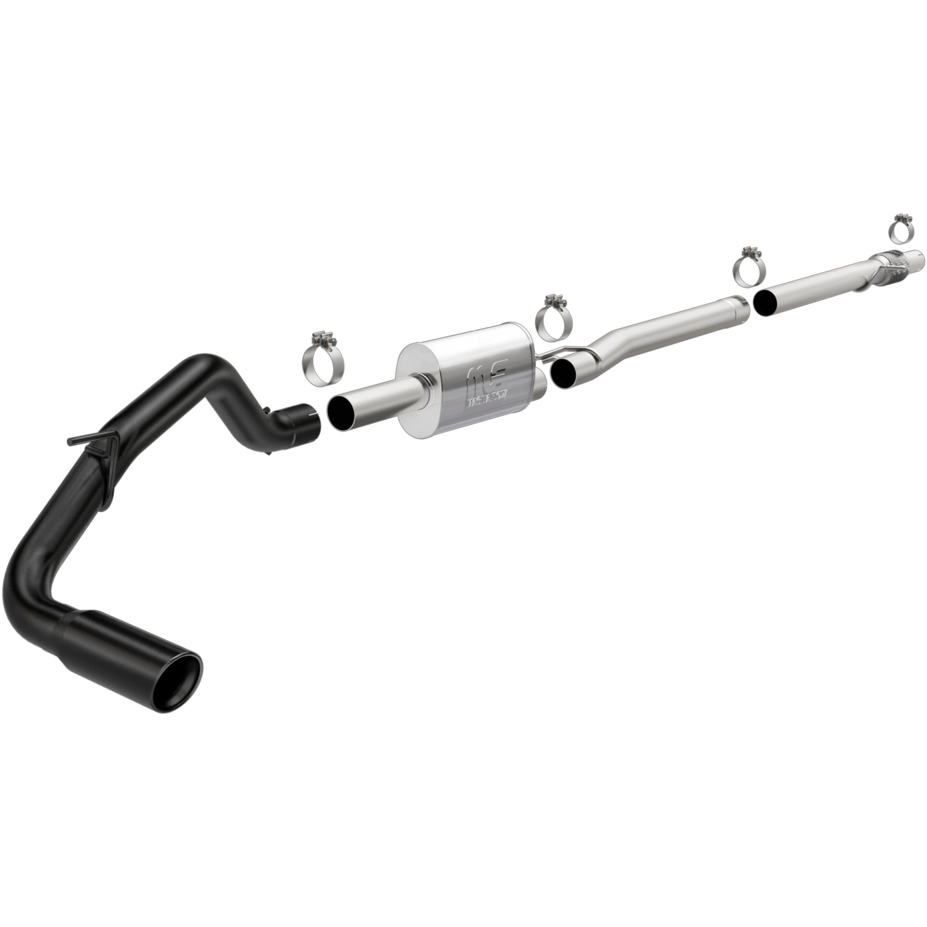 19-23 Ford Ranger Street Series 3in. Cat-Back Exhaust System Single Passenger Side Rear Black Coated