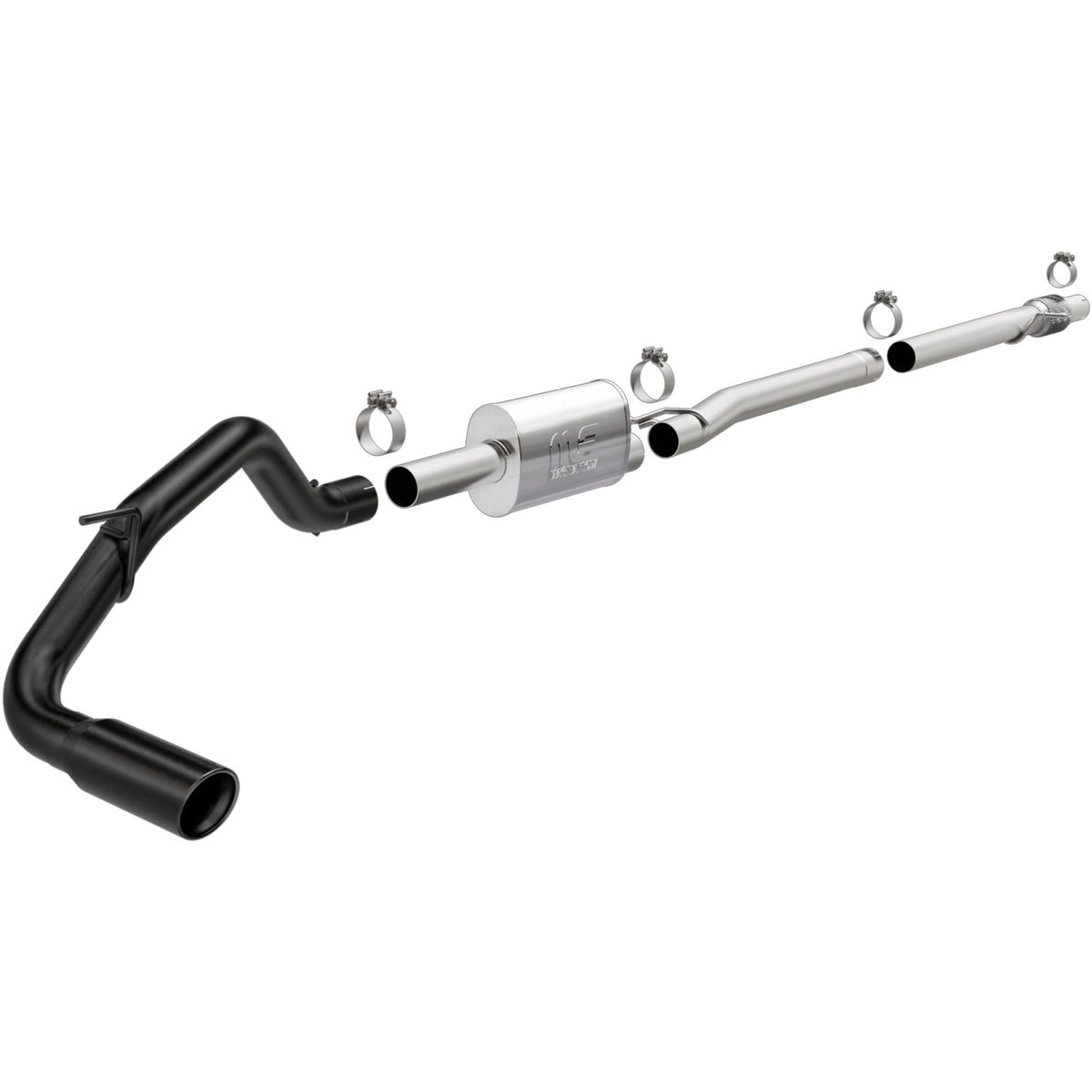 19-23 Ford Ranger Street Series 3in. Cat-Back Exhaust System Single Passenger Side Rear Black Coated