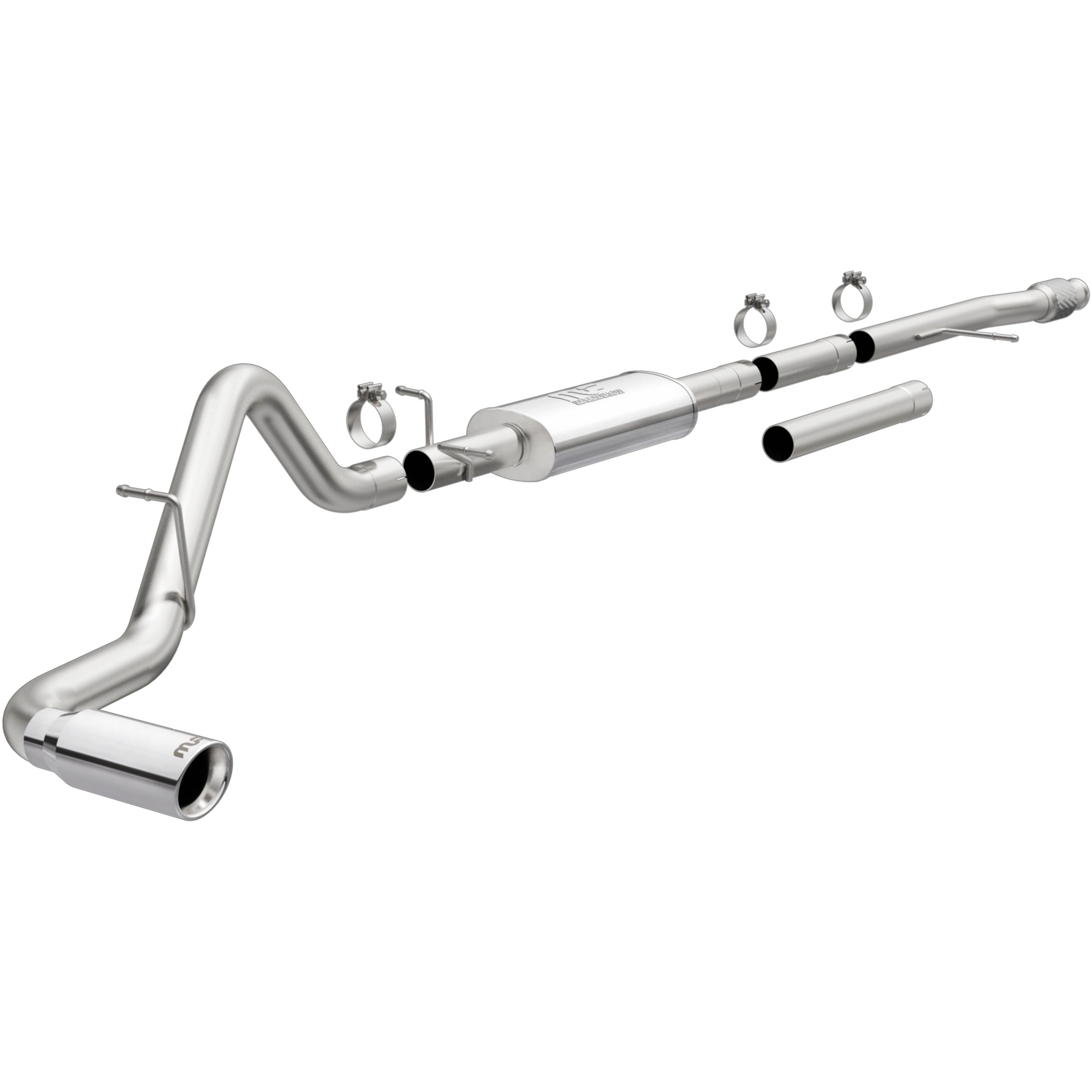 19-26 Chevrolet Silverado 1500 / GMC Sierra 1500 Street Series 3in. Cat-Back Exhaust System Single Passenger Side Rear Polished