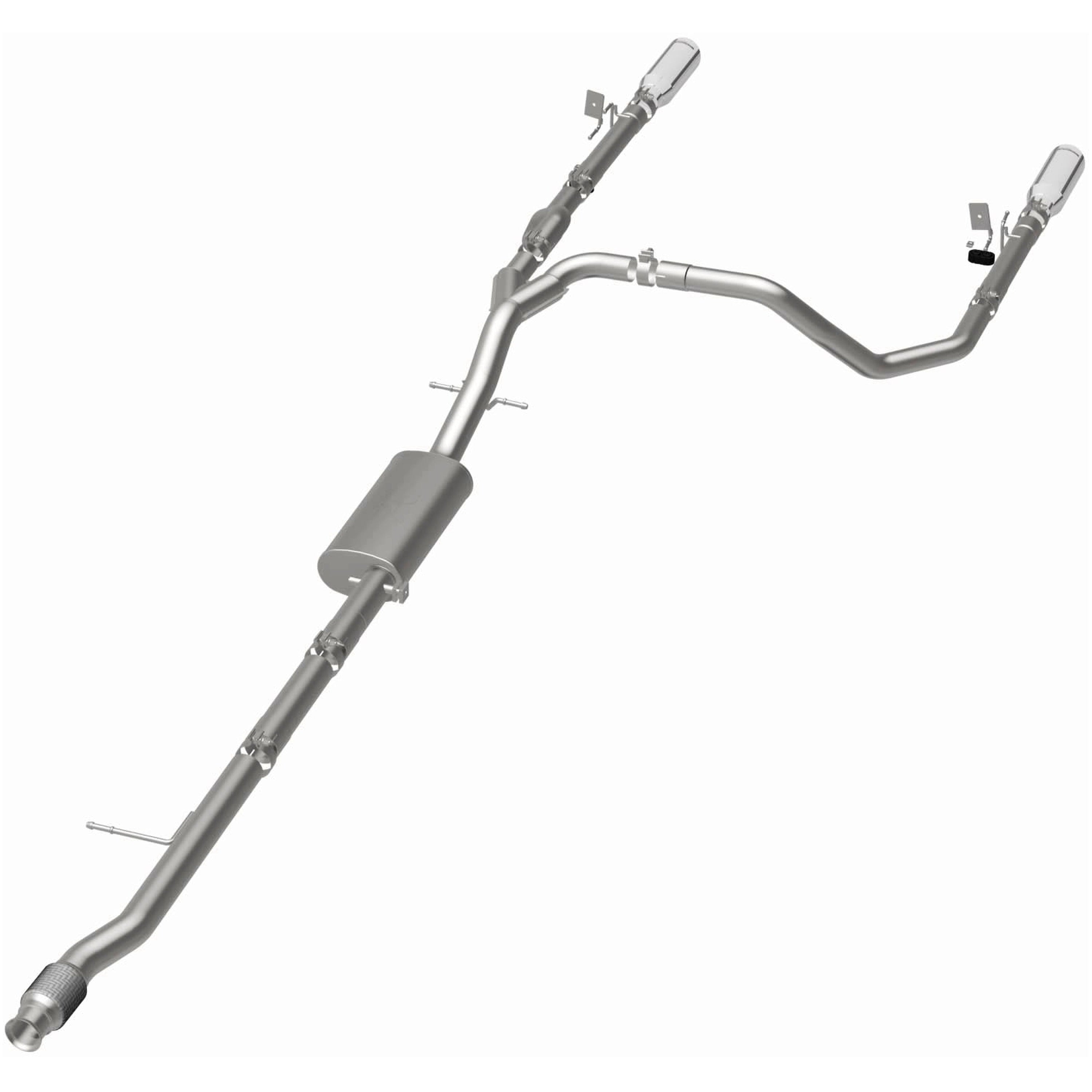 19-26 Chevrolet Silverado 1500 / GMC Sierra 1500 Street Series 3in. Cat-Back Exhaust System Dual Split Rear Polished