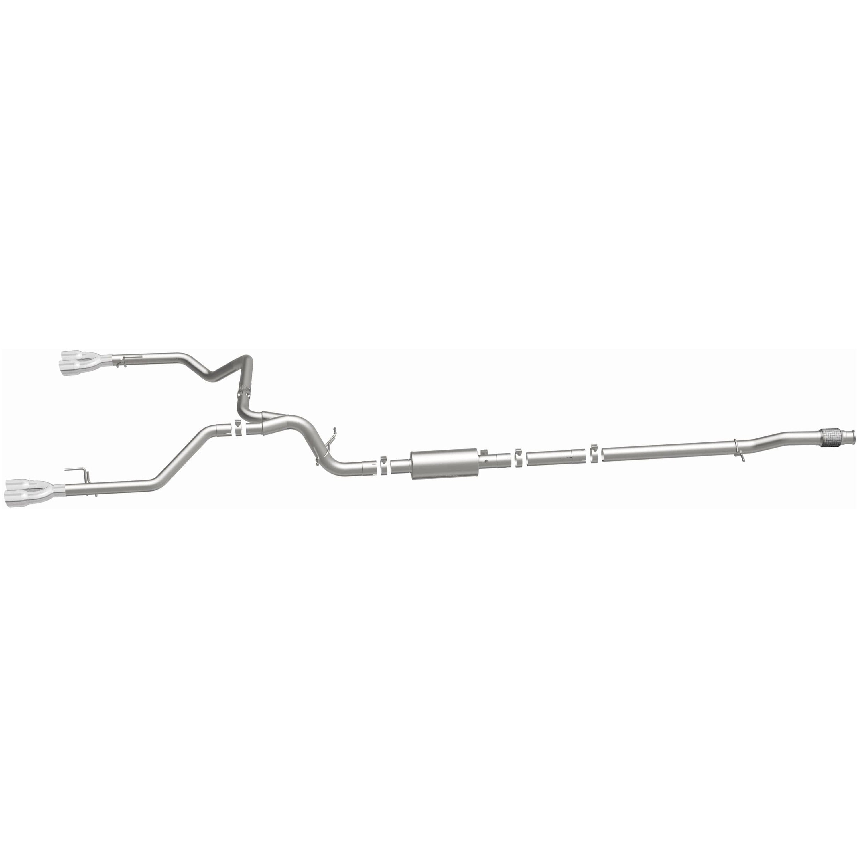 19-26 Chevrolet Silverado 1500 / GMC Sierra 1500 Street Series 3in. Cat-Back Exhaust System Quad Split Rear Polished