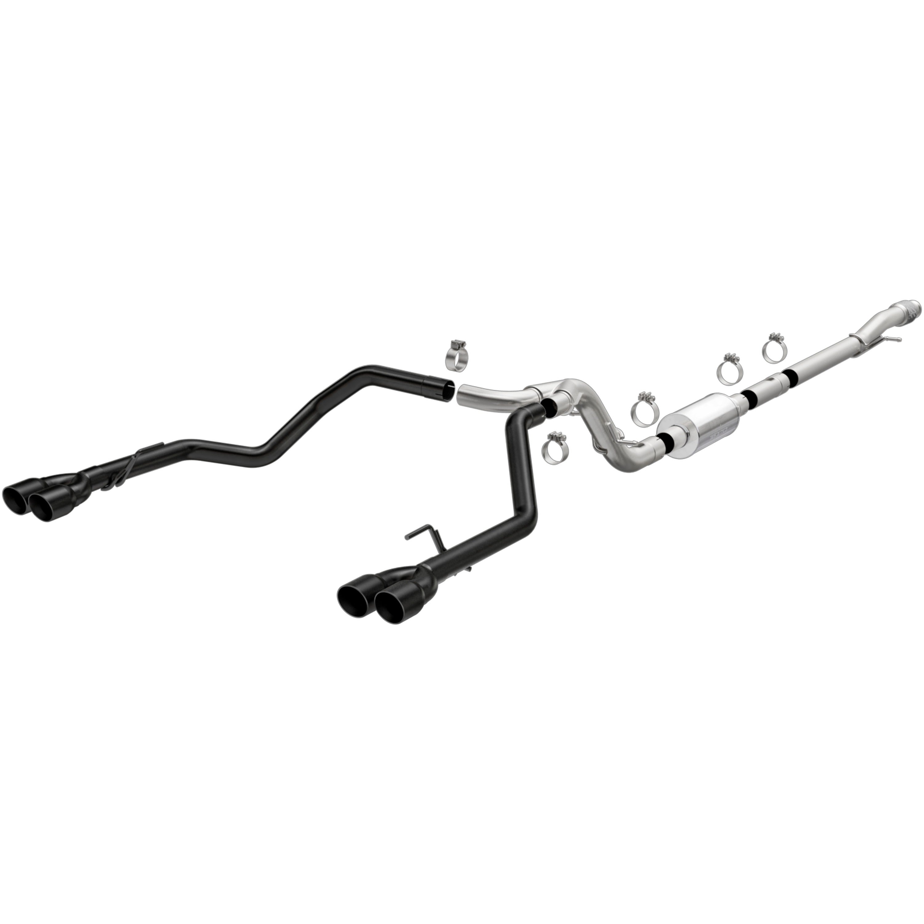 19-26 Chevrolet Silverado 1500 / GMC Sierra 1500 Street Series Cat-Back Exhaust System Black Coated 19478