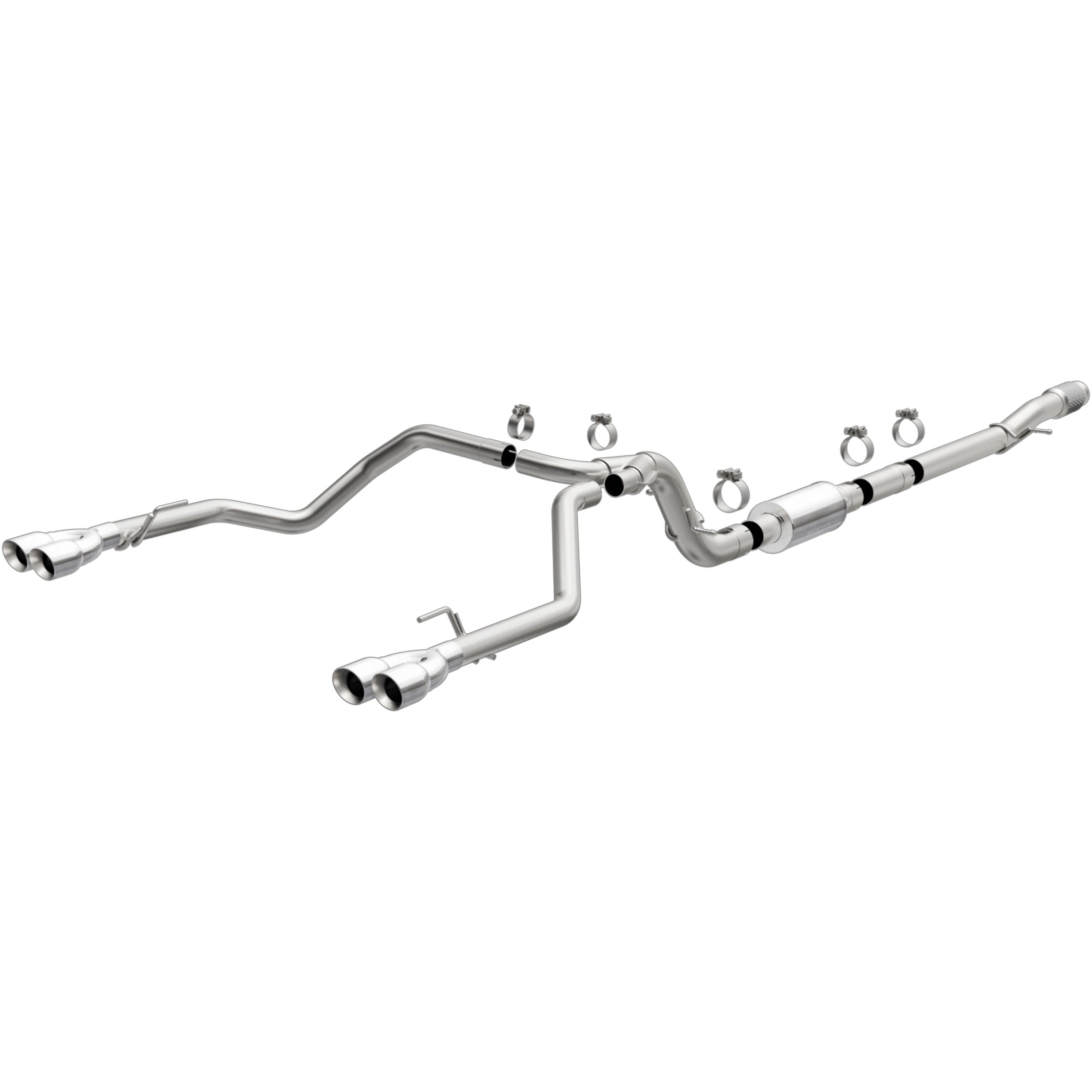 19-26 Chevrolet Silverado 1500 / GMC Sierra 1500 Street Series 3.5in. Cat-Back Exhaust System Quad Split Rear Polished