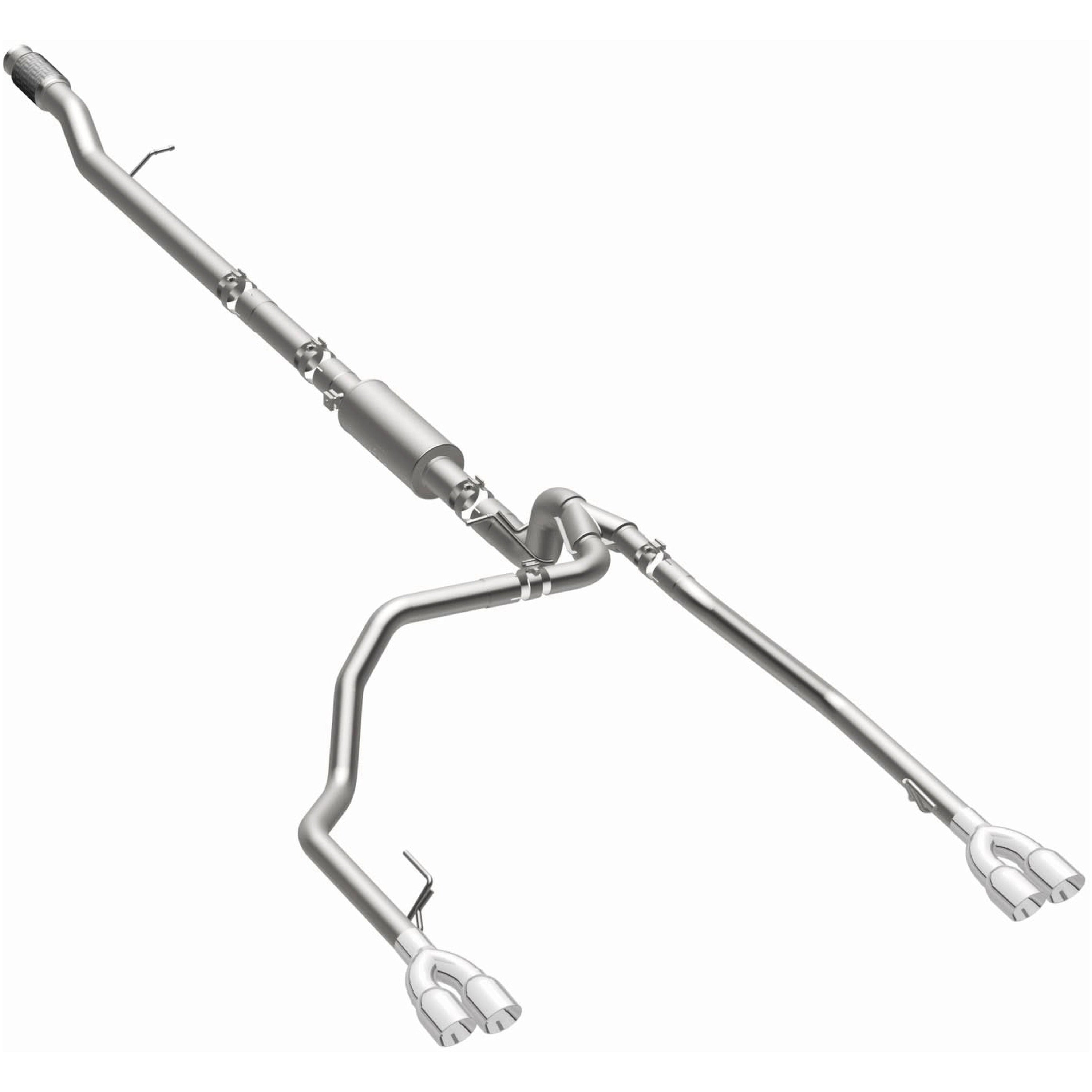 19-26 Chevrolet Silverado 1500 / GMC Sierra 1500 Street Series 3.5in. Cat-Back Exhaust System Quad Split Rear Polished