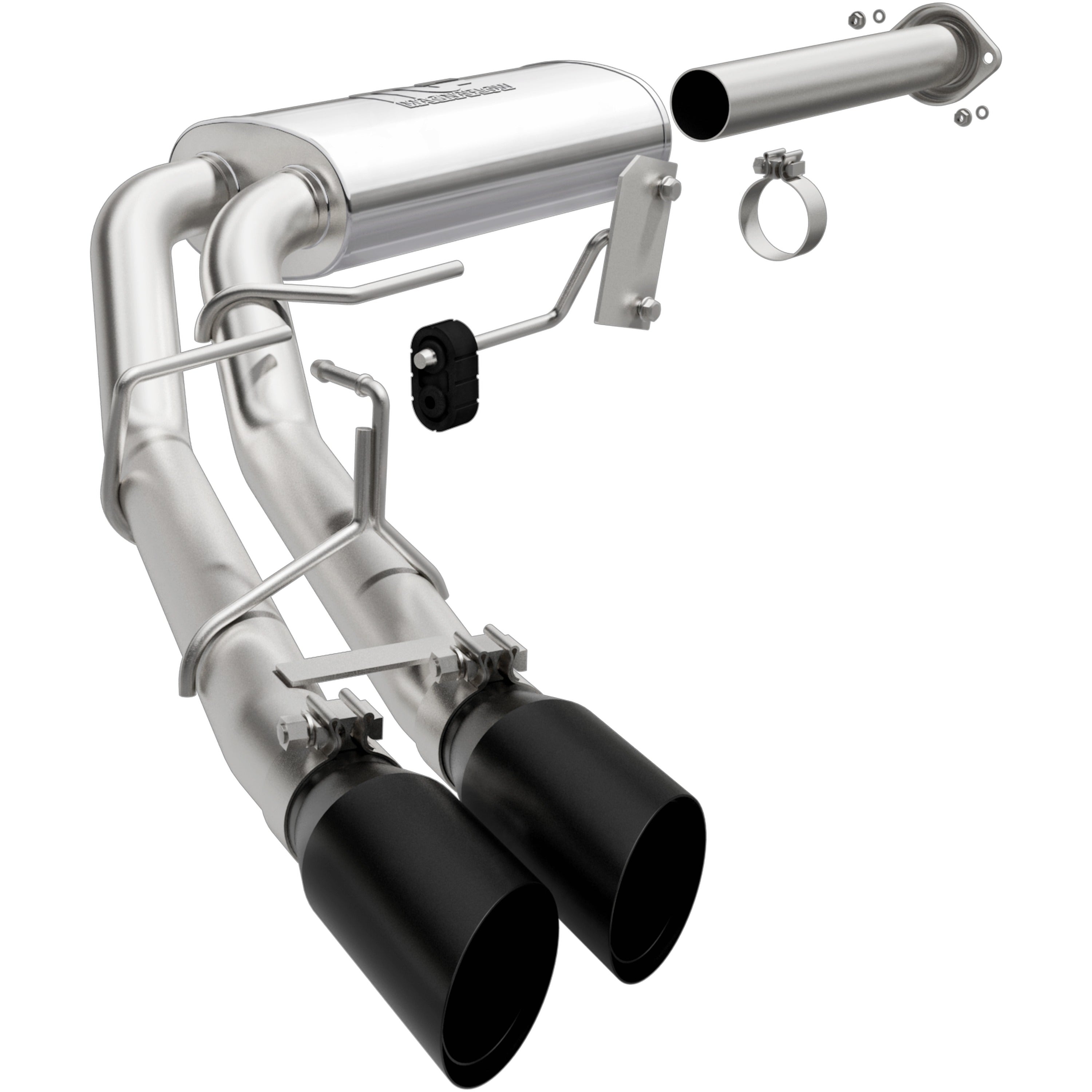 15-20 Ford F-150 Street Series 3in. Cat-Back Exhaust System Dual Same Side Before Passenger Rear Tire Black Coated