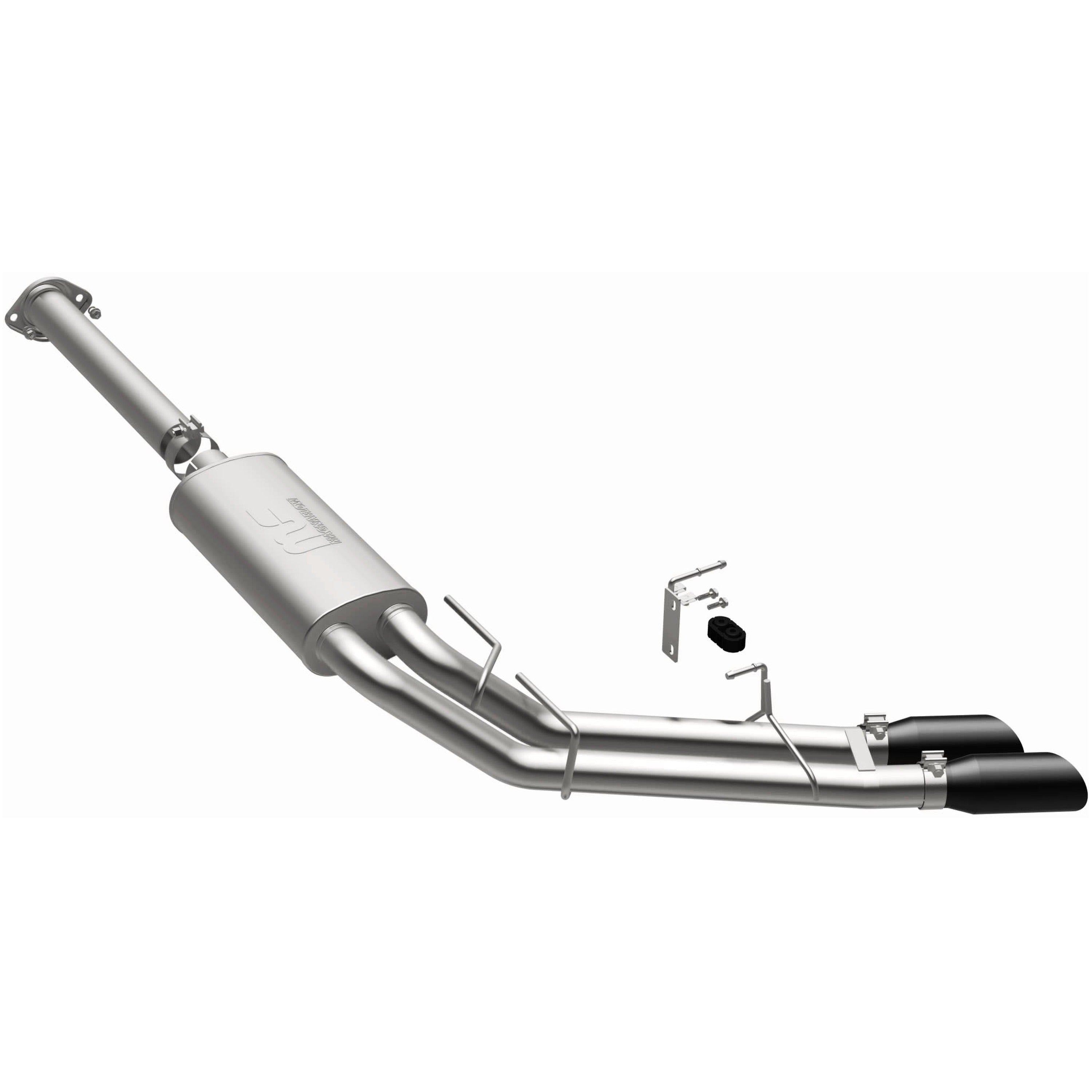 15-20 Ford F-150 Street Series 3in. Cat-Back Exhaust System Dual Same Side Before Passenger Rear Tire Black Coated