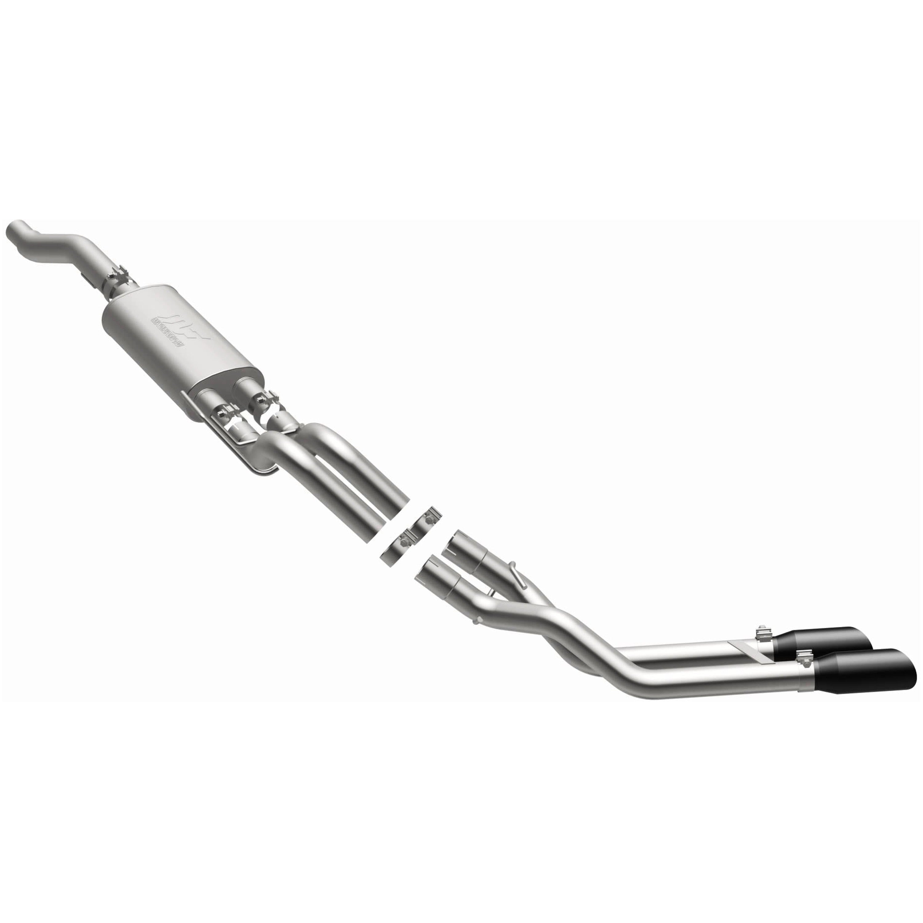 15-20 Ford F-150 Street Series 3in. Cat-Back Exhaust System Dual Same Side Behind Passenger Rear Tire Black Coated