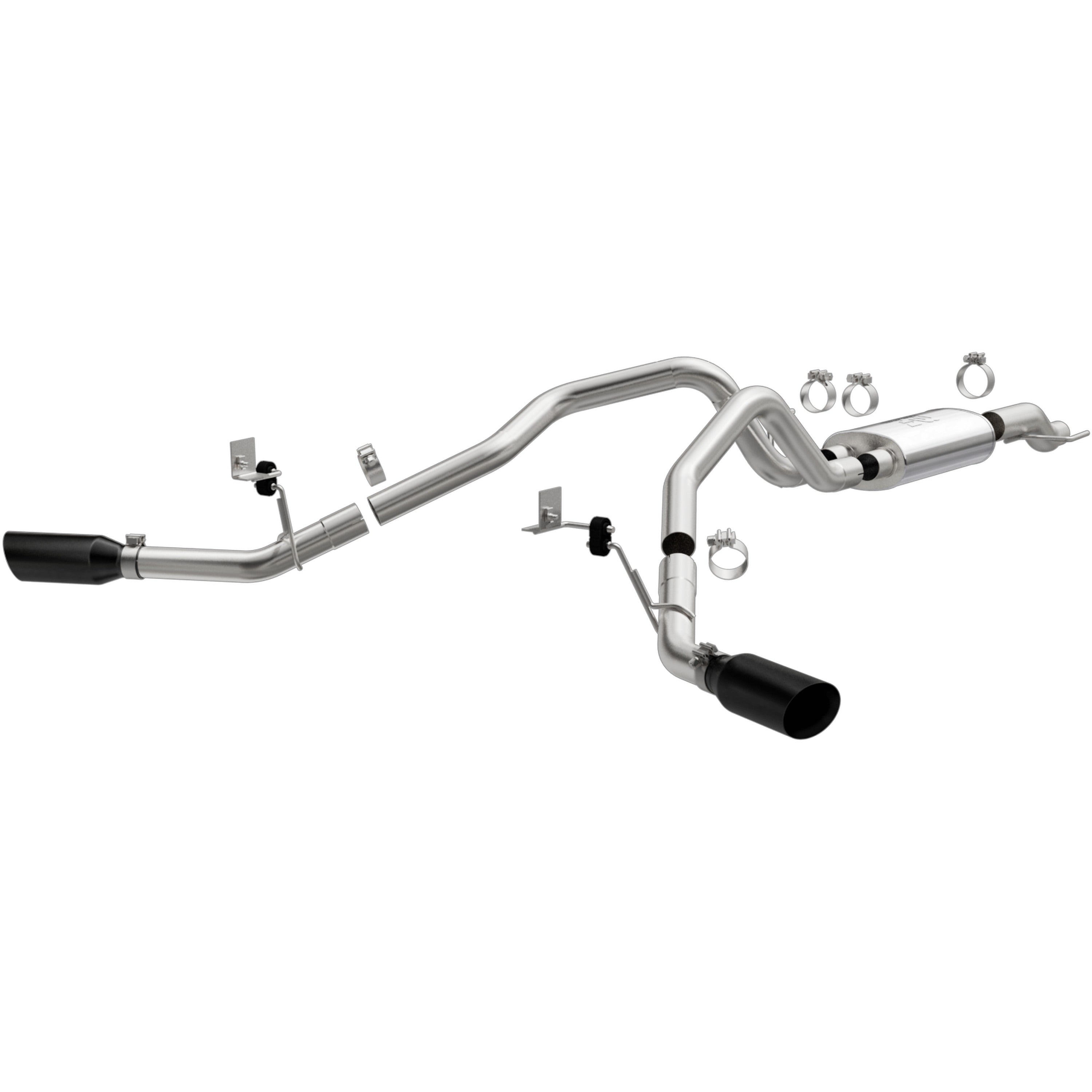 15-20 Ford F-150 Street Series 3in. Cat-Back Exhaust System Dual Split Rear Behind Rear Tires Black Coated