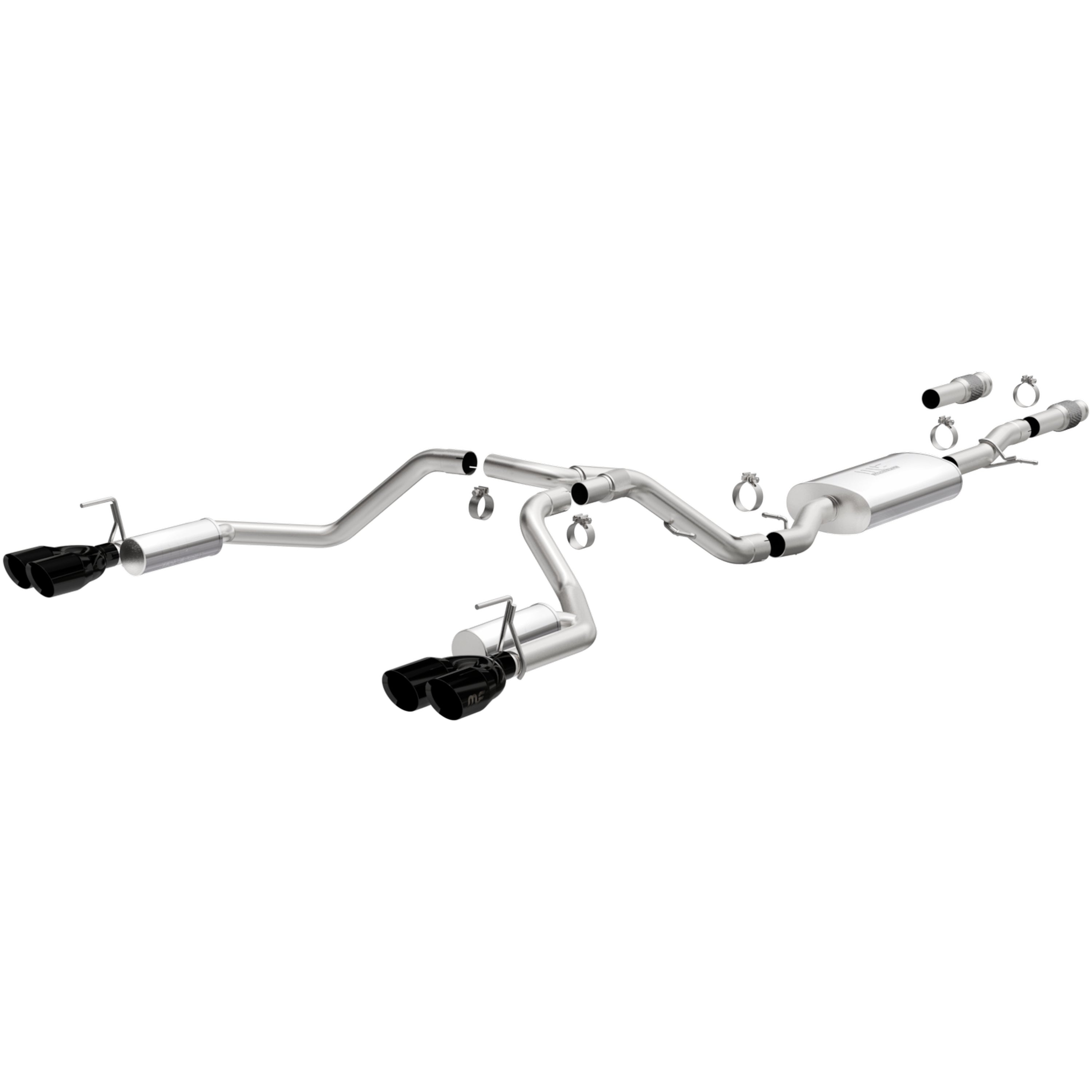 21-26 Cadillac Escalade / Chevrolet Suburban / GMC Yukon Street Series Cat-Back Exhaust System Black Chrome