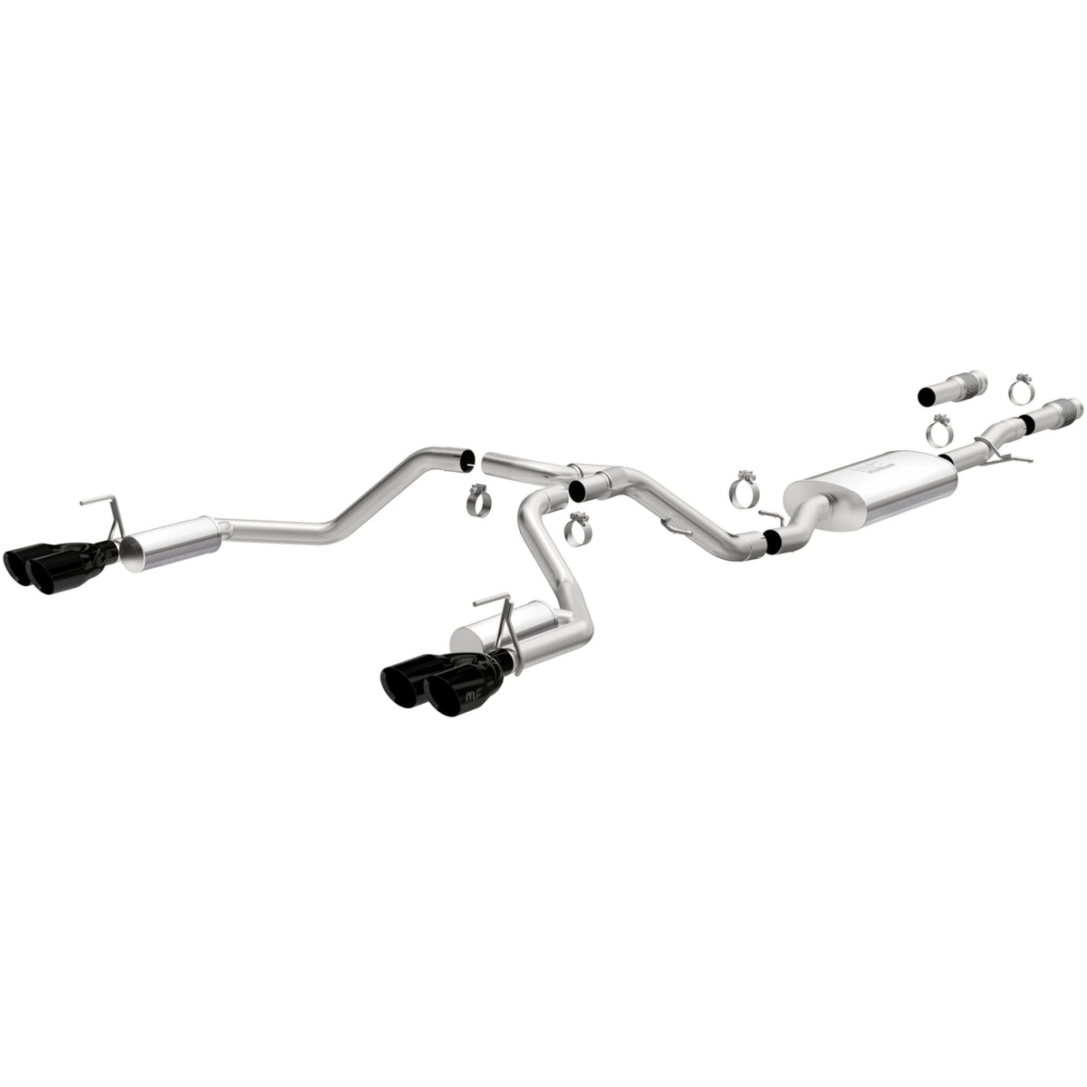 21-26 Cadillac Escalade / Chevrolet Suburban / GMC Yukon Street Series Cat-Back Exhaust System Black Chrome
