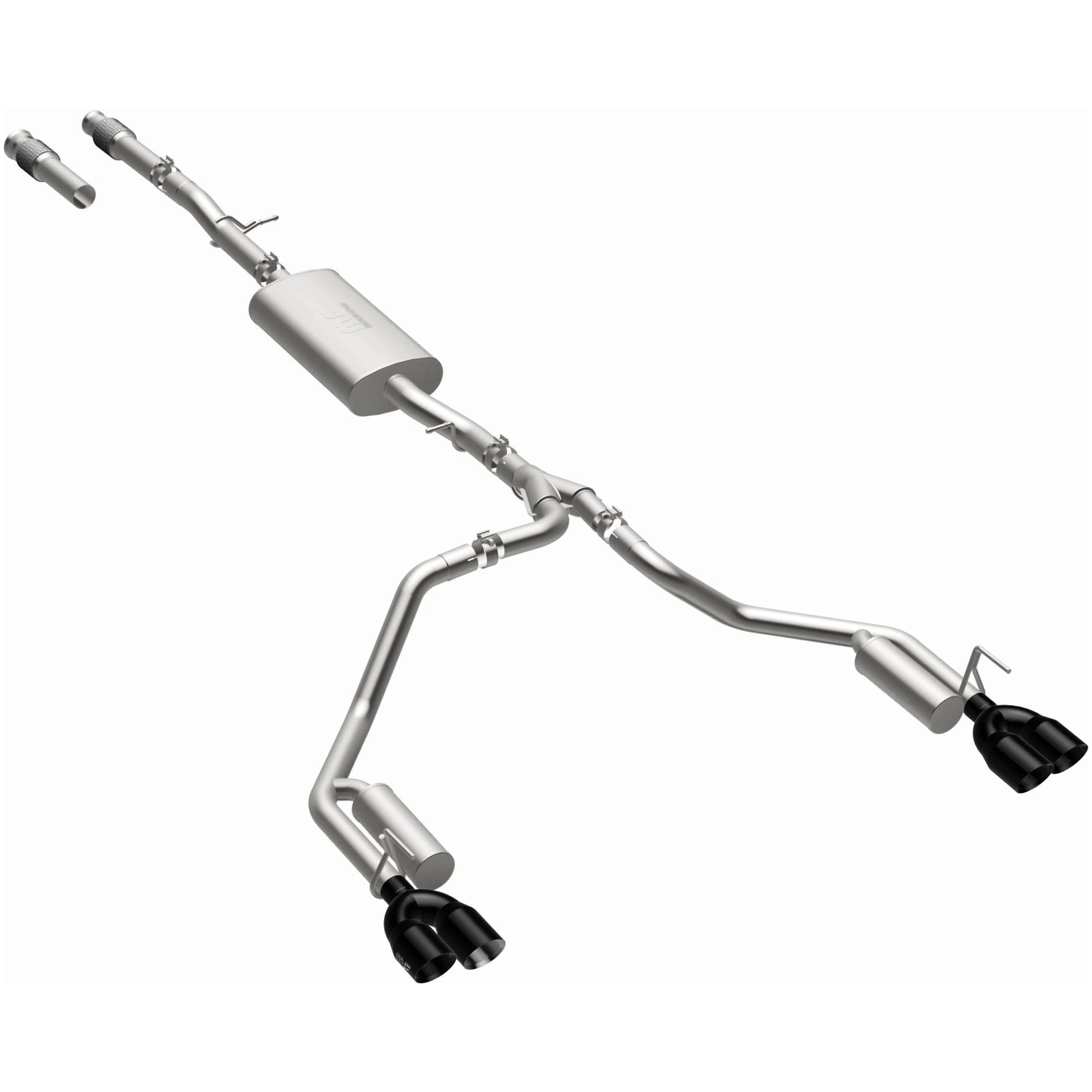 21-26 Cadillac Escalade / Chevrolet Suburban / GMC Yukon Street Series Cat-Back Exhaust System Black Chrome