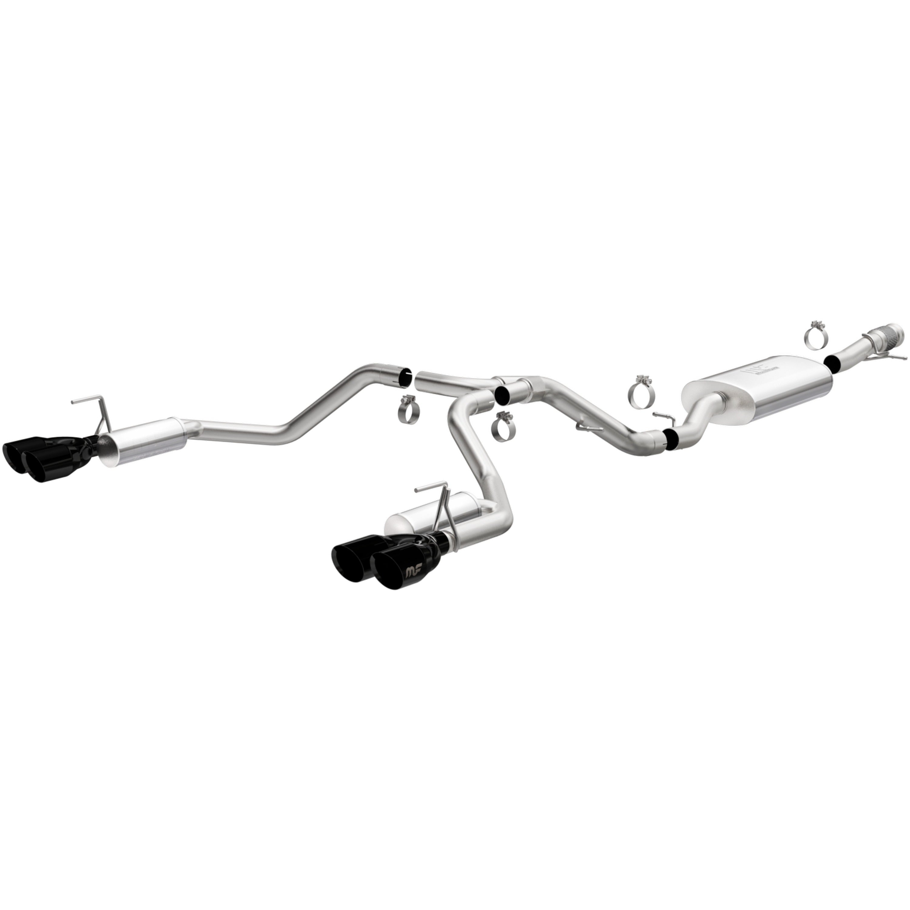 21-26 Cadillac Escalade / Chevrolet Tahoe / GMC Yukon Street Series Cat-Back Exhaust System Black Chrome