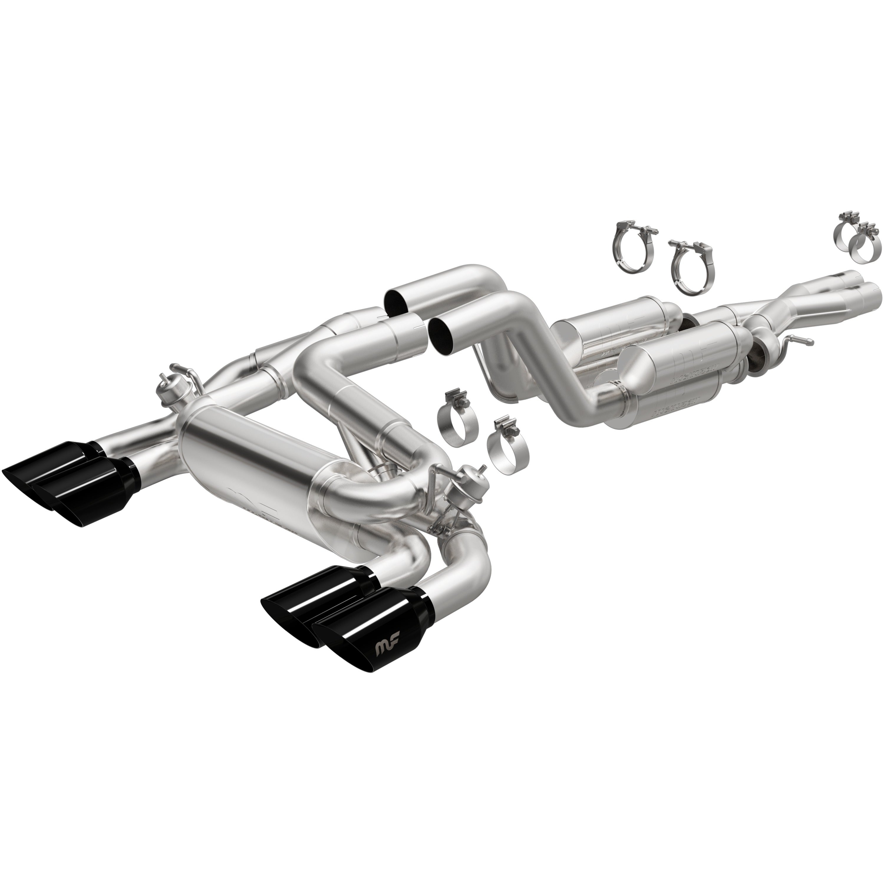 21-26 Jeep Wrangler Street Series Cat-Back Exhaust System Black Chrome