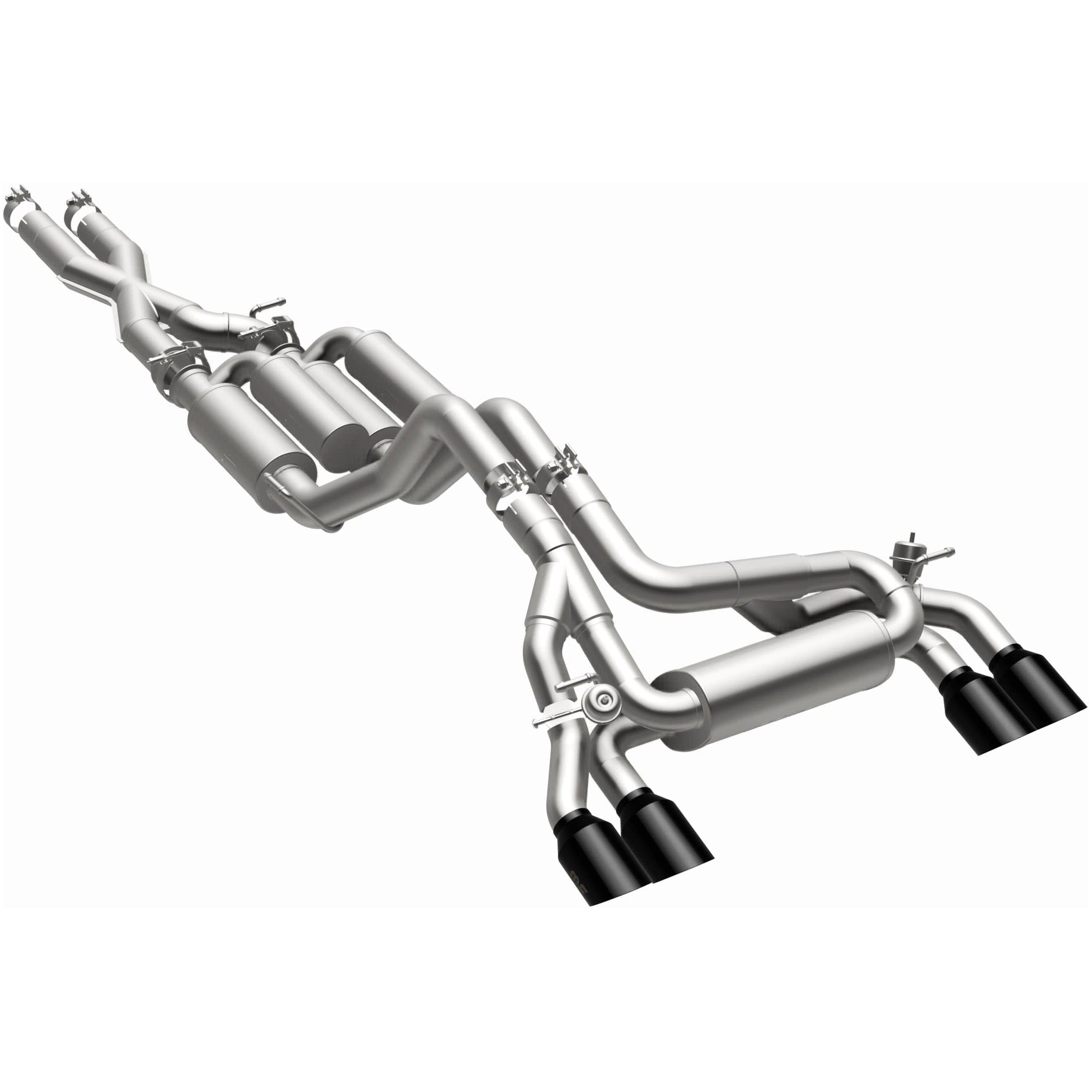 21-26 Jeep Wrangler Street Series Cat-Back Exhaust System Black Chrome