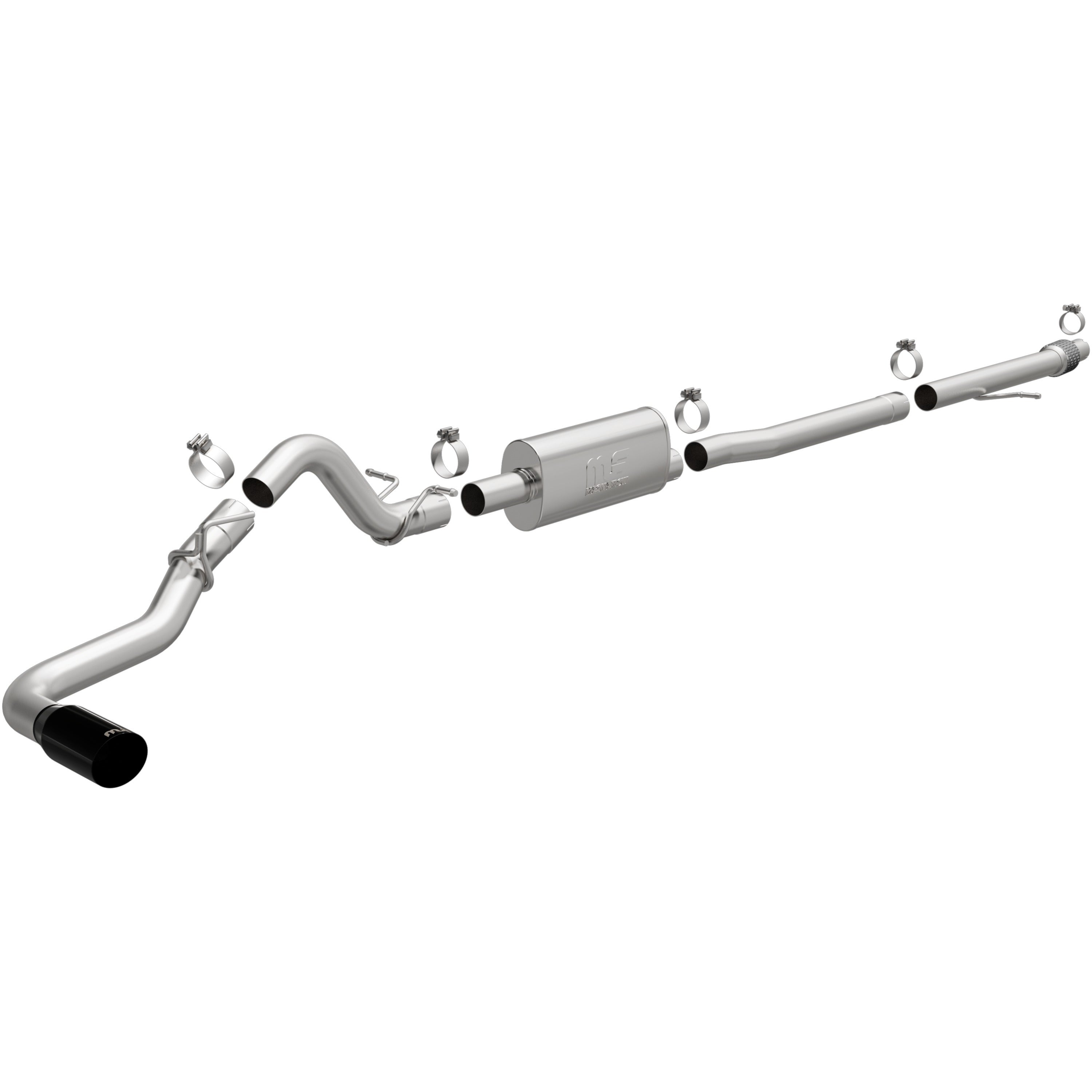 24 Ford Ranger SPEQ Series Cat-Back Exhaust System Black Chrome