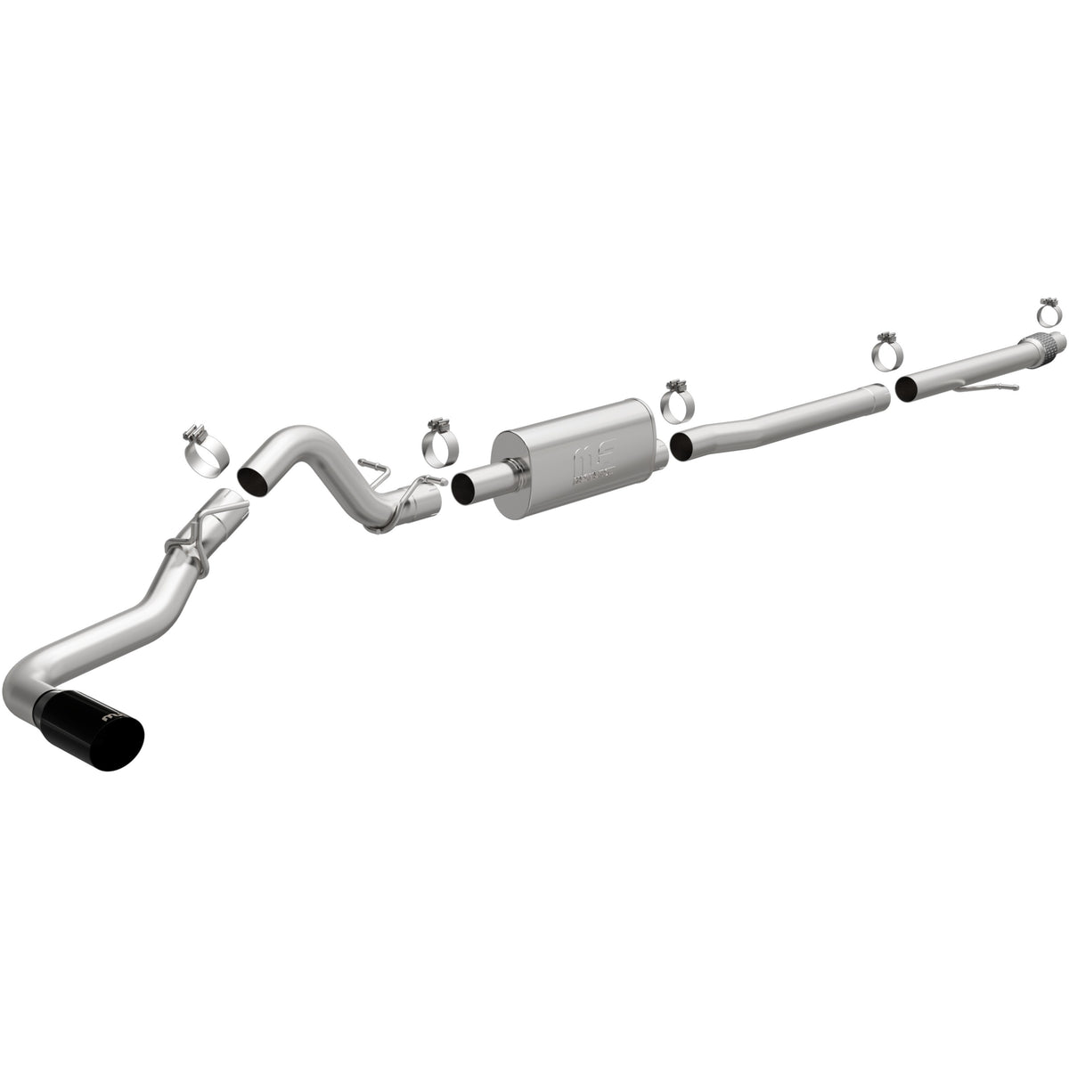 24 Ford Ranger SPEQ Series Cat-Back Exhaust System Black Chrome