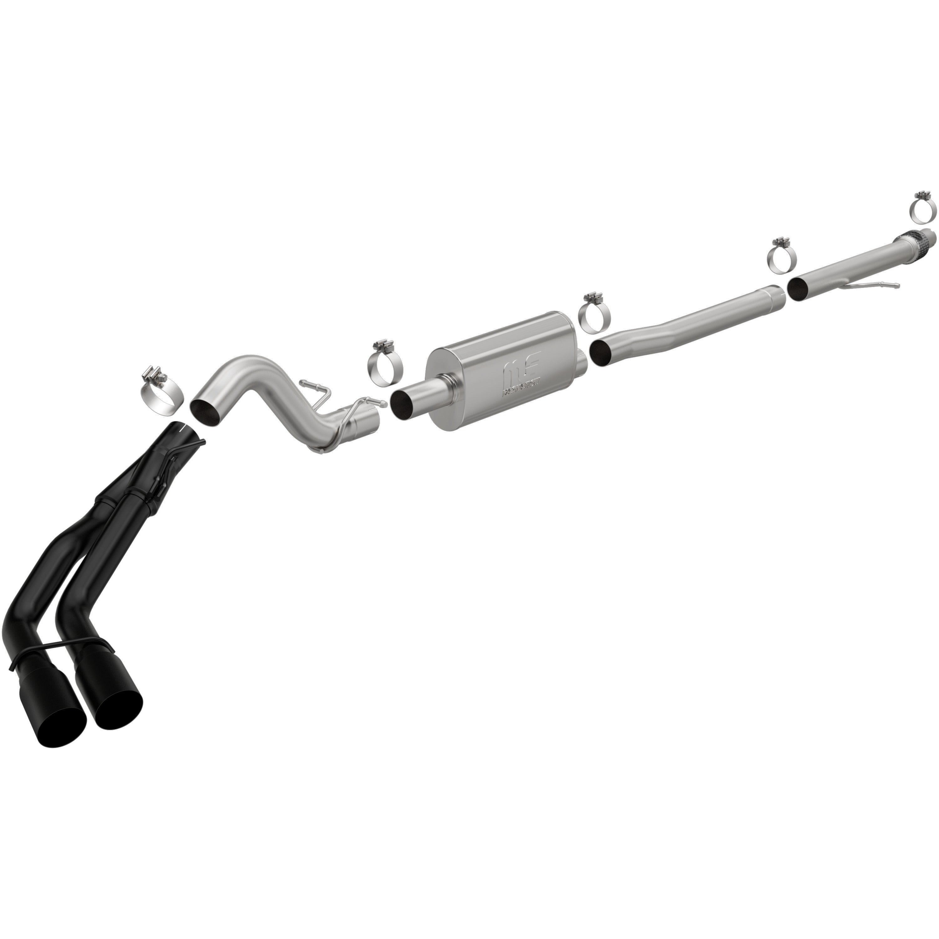 24 Ford Ranger SPEQ Series Cat-Back Exhaust System Black Coated