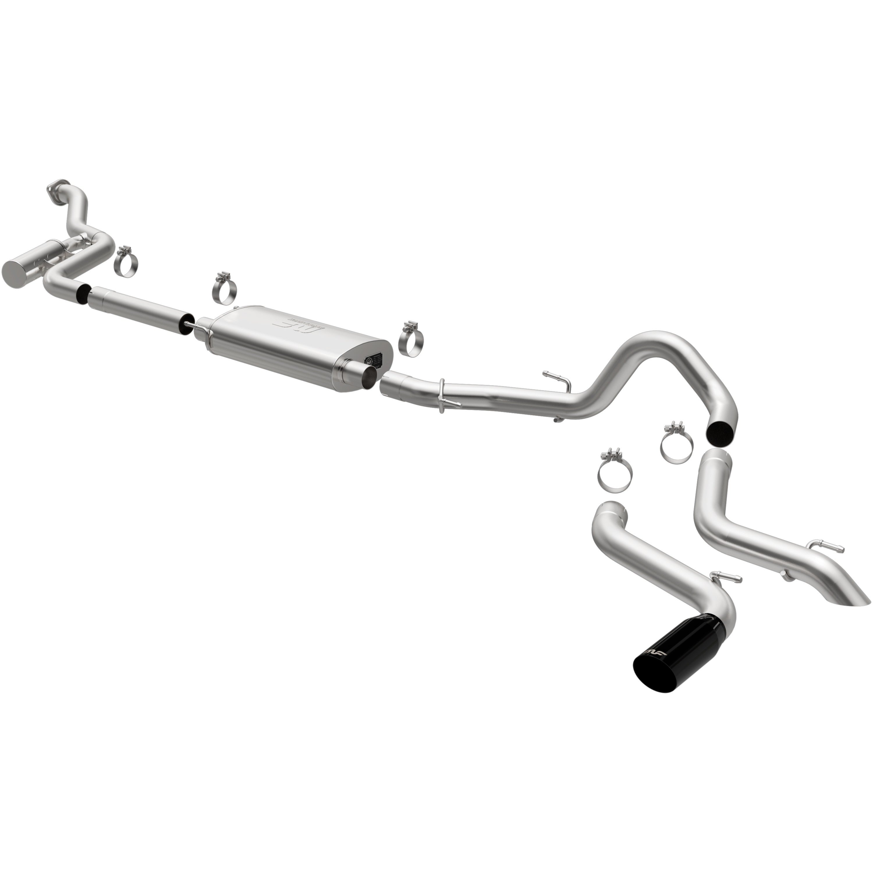 24-26 Toyota Tacoma Overland Series Cat-Back Exhaust System Black Chrome