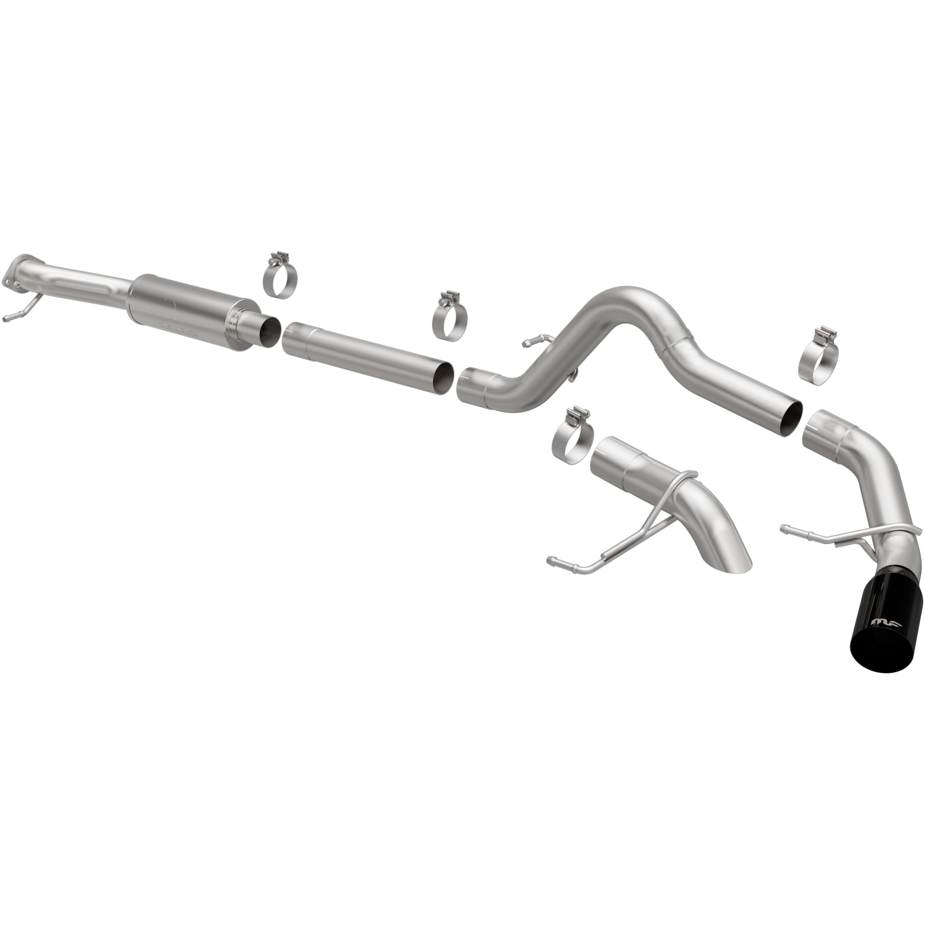 21-26 Ford Bronco Rock Crawler Series Cat-Back Exhaust System Black Chrome