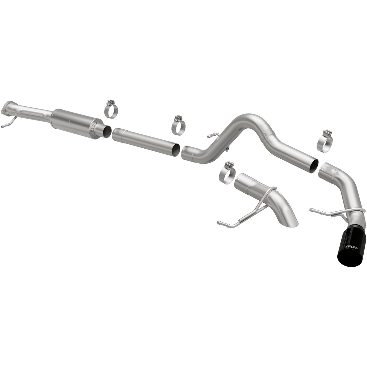21-26 Ford Bronco Rock Crawler Series Cat-Back Exhaust System Black Chrome