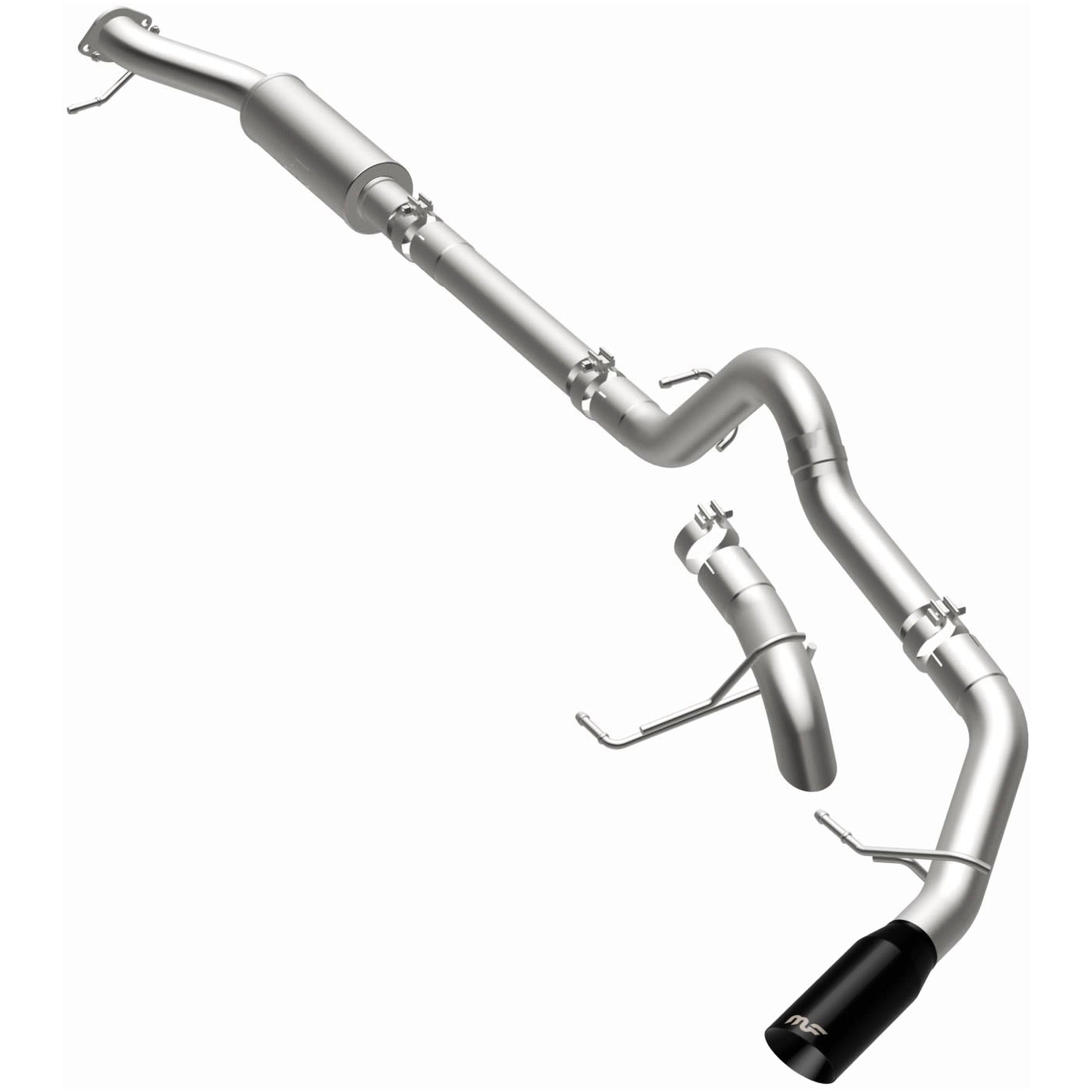 21-26 Ford Bronco Rock Crawler Series Cat-Back Exhaust System Black Chrome