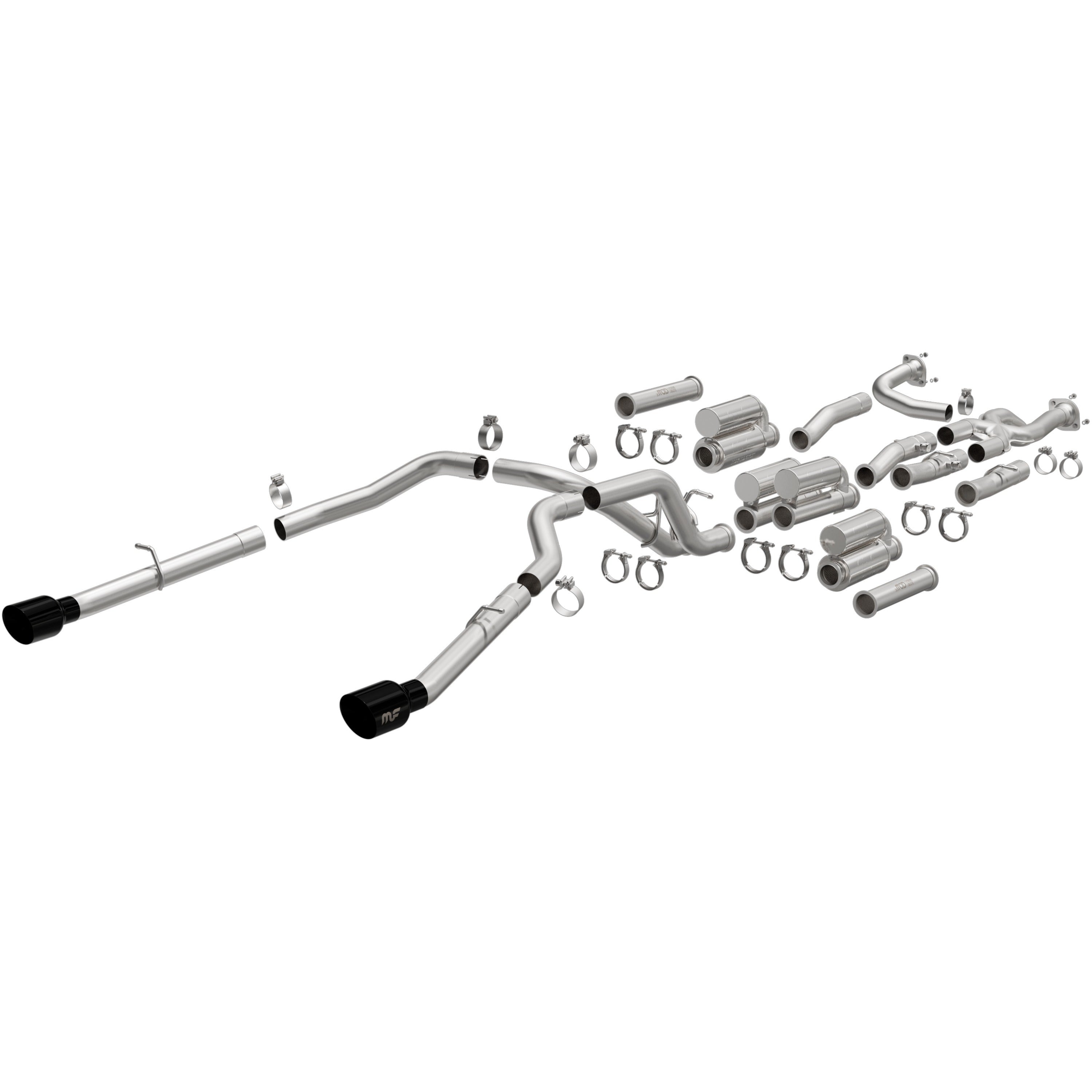 25-26 Ram 1500 RHO xMOD Series Cat-Back Exhaust System Black Chrome Tips