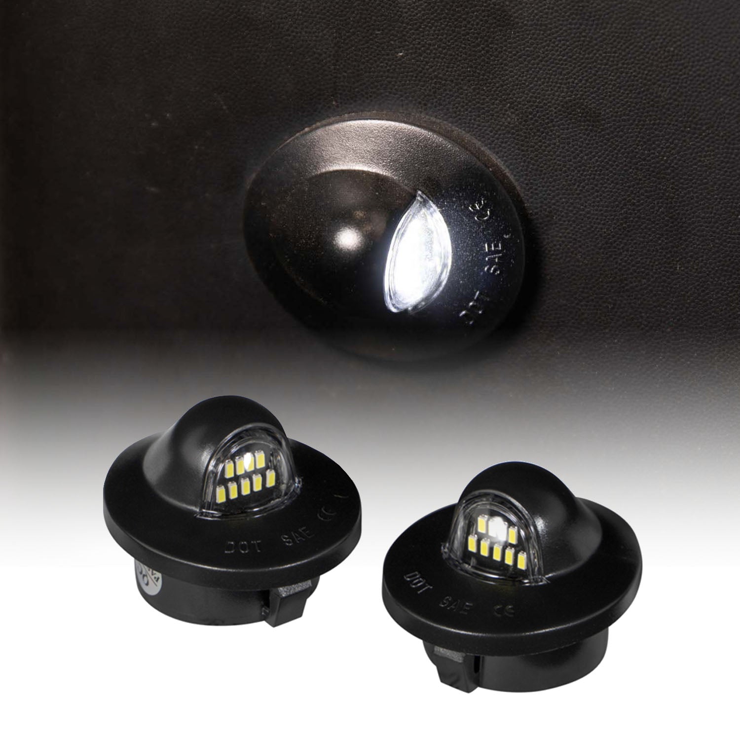 1990-2016 Ford F-150/Super Duty LED License Plate Lights (pair) - Apollo Off-Road