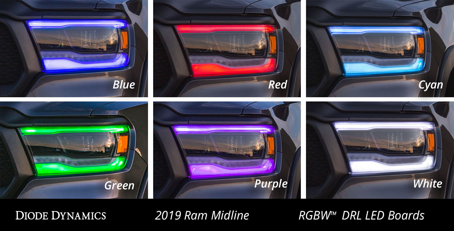 Diode Dynamics RGBW DRL LED Boards for 2019-2024 Ram 1500 Midline