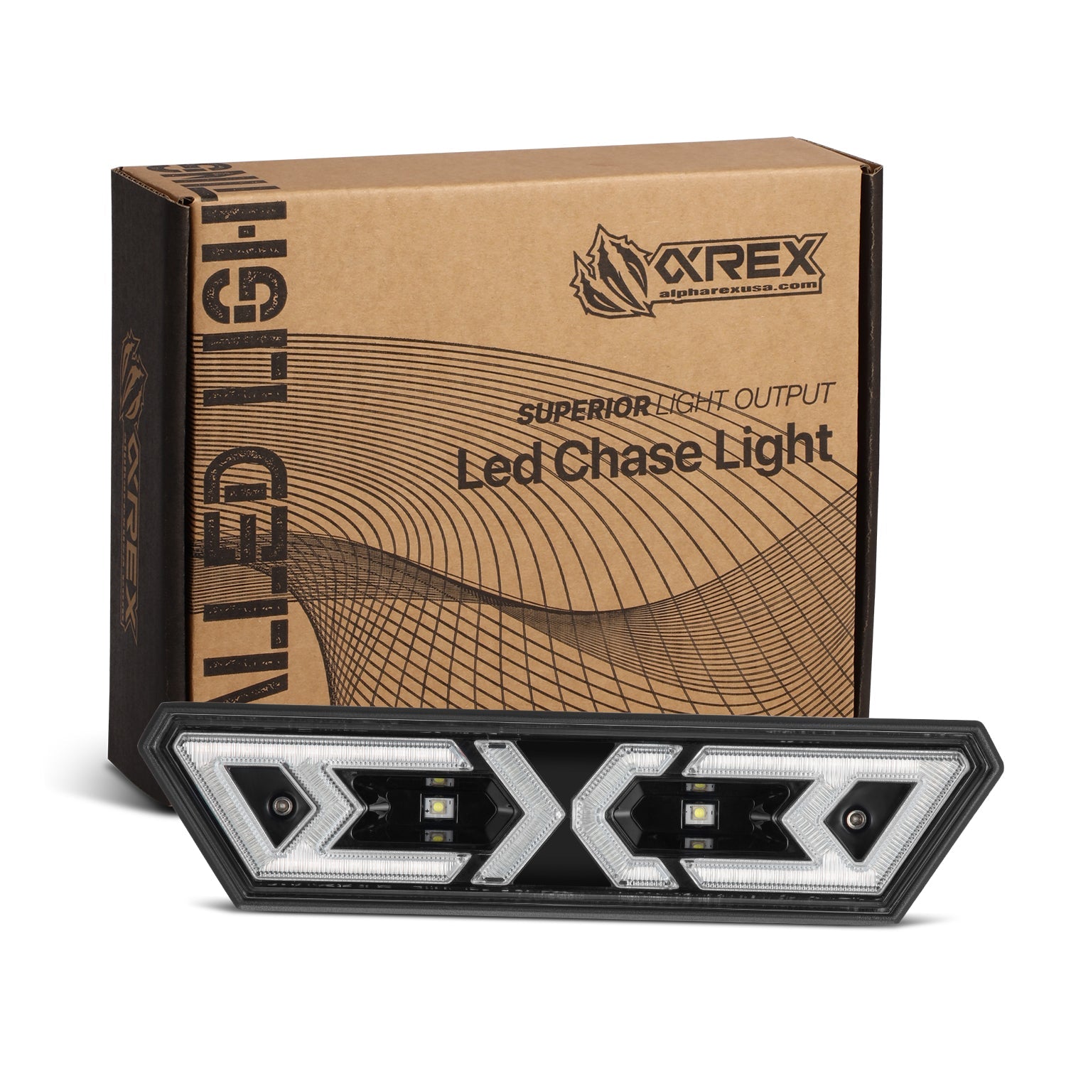 AlphaRex Arrow-X Multi-functional Off-Road Chase Light - Black - Apollo Off-Road