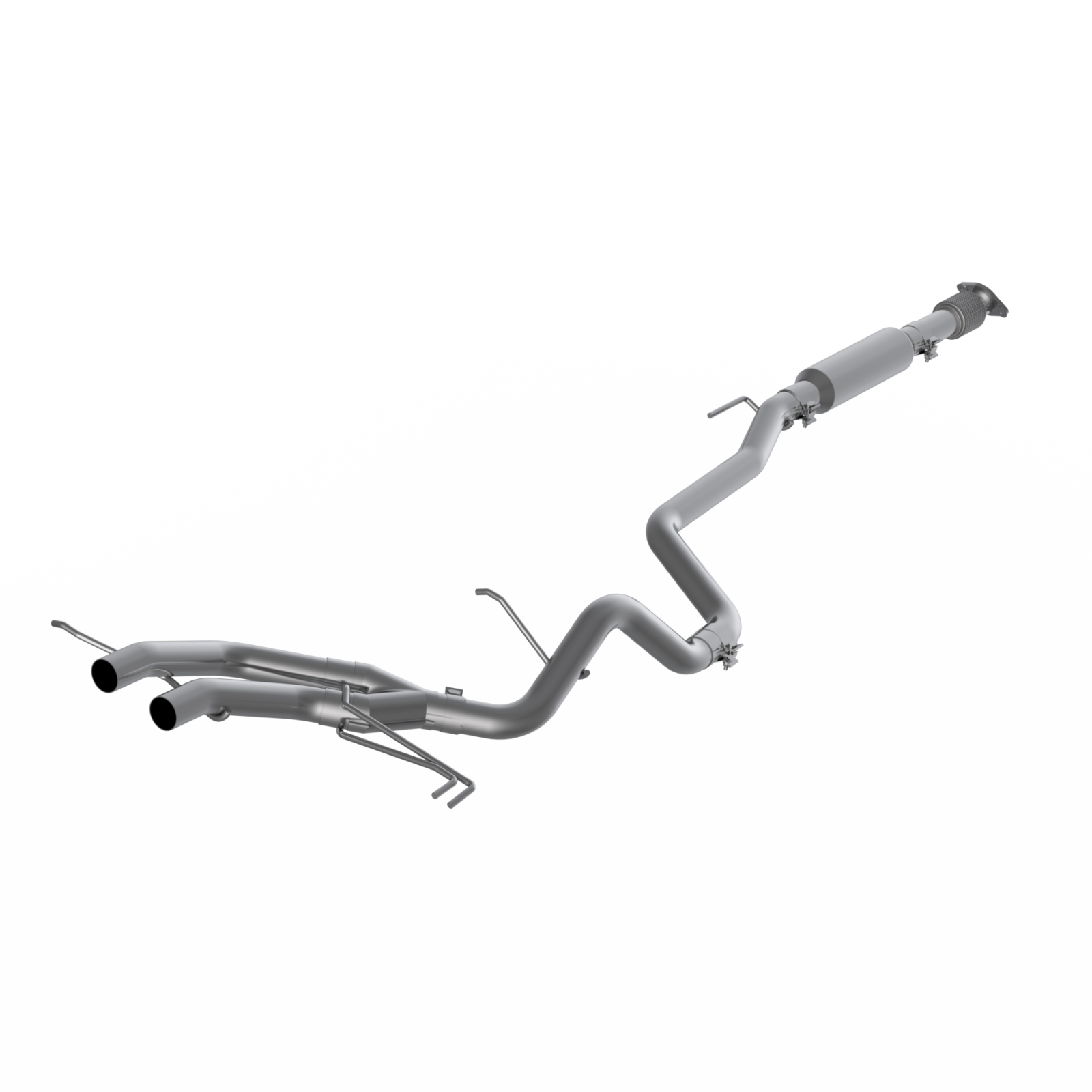 2.5 Inch Cat Back Exhaust System Dual Exit For 13-18 Hyundai Veloster Turbo Aluminized Steel - Apollo Off-Road