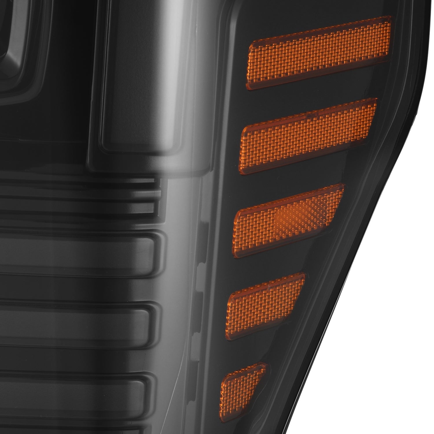 20-22 Ford F-350/450/550 Super Duty / 21-22 F-250 Super Duty LUXX-Series LED Projector Headlights Alpha-Black - Apollo Off-Road