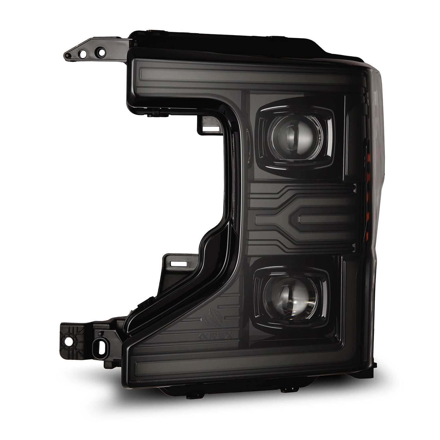 20-22 Ford F-350/450/550 Super Duty / 21-22 F-250 Super Duty LUXX-Series LED Projector Headlights Alpha-Black - Apollo Off-Road