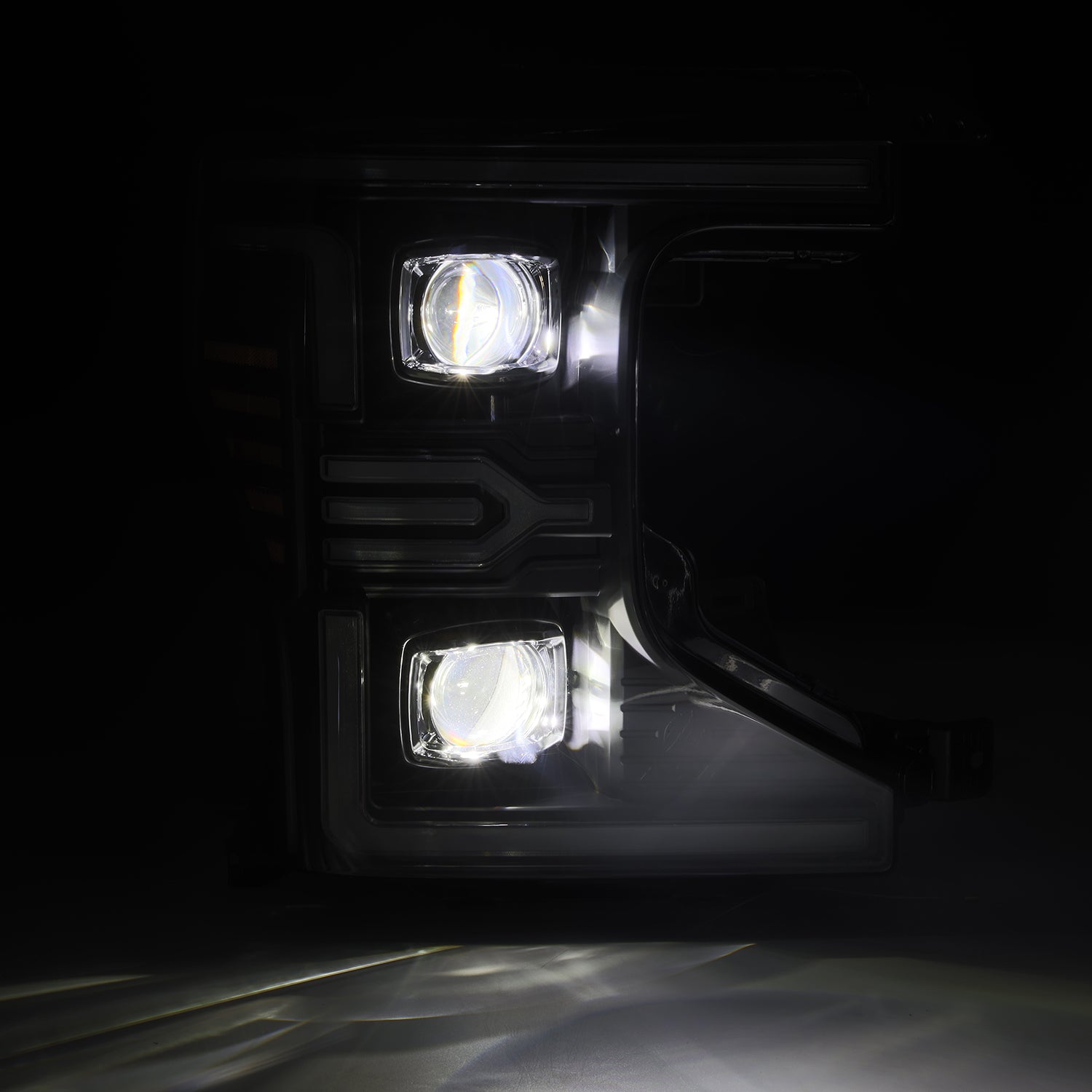 20-22 Ford F-250/350/450/550 Super Duty LUXX-Series LED Projector Headlights Black - Apollo Off-Road
