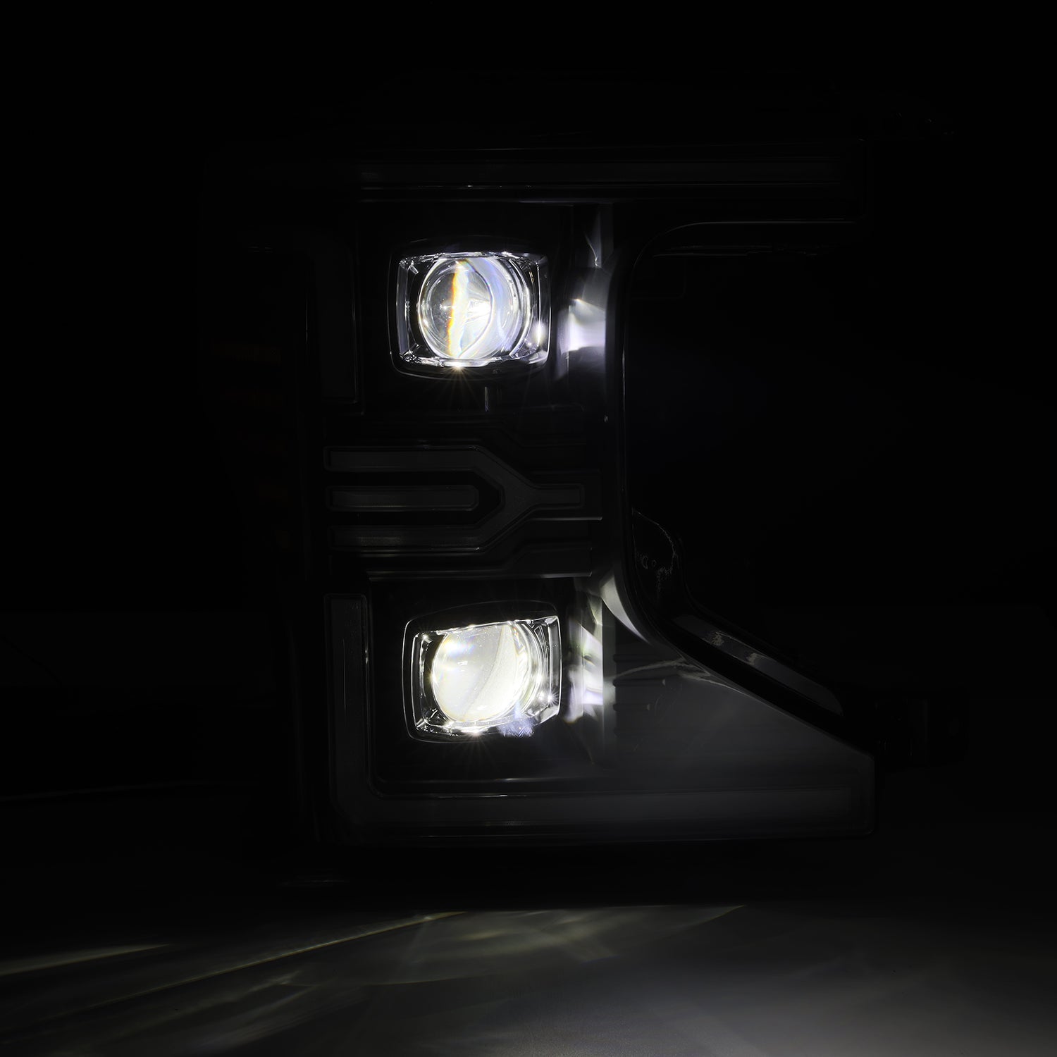 20-22 Ford F-250/350/450/550 Super Duty LUXX-Series LED Projector Headlights Black - Apollo Off-Road