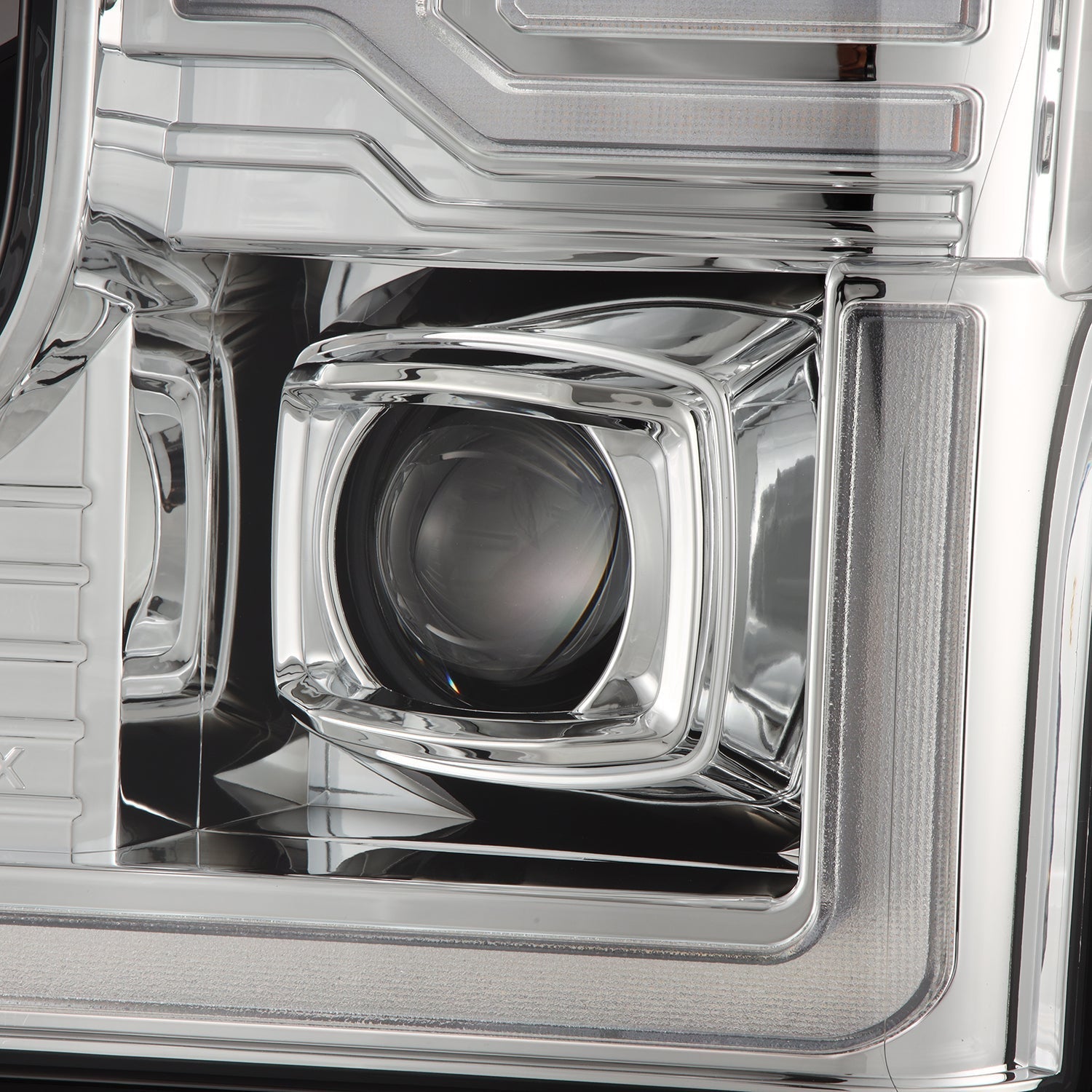 20-22 Ford F-350/450/550 Super Duty / 21-22 F-250 Super Duty LUXX-Series LED Projector Headlights Chrome - Apollo Off-Road